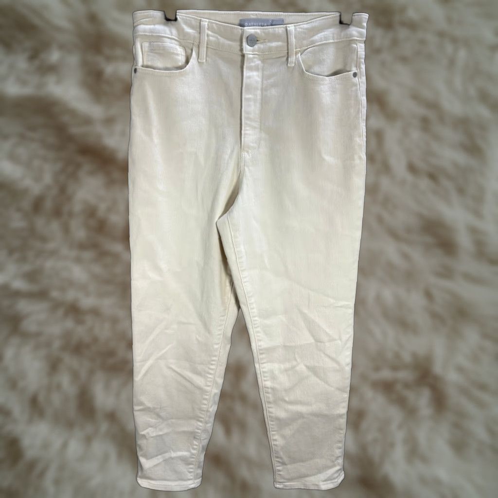 Athleta Athleta Women's Jeans Vanilla High Rise Tapered Cotton Size 10, 29in Inseam, Light Wash, Regular Rise, 32x29, Vintage? Size 32" / US 10 / IT 46 - 1 Thumbnail