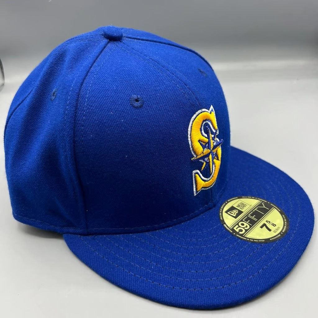 New Era Seattle Mariners Hat Men 7 5/8 59Fifty New Era Fitted Cap Size ONE SIZE - 3 Thumbnail