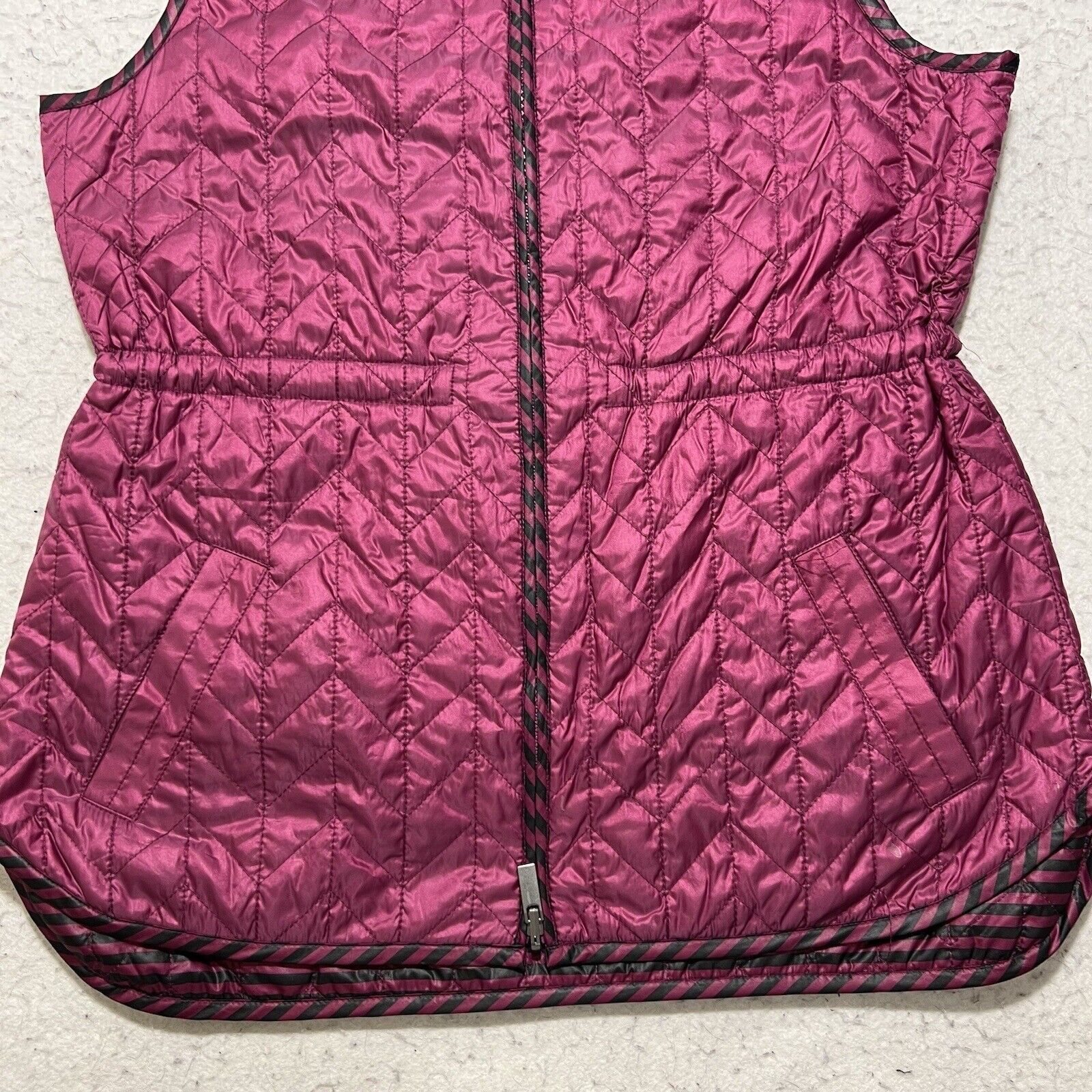 Chicos Chico's 00P Reversible Vest Purple Sleeveless Jacket Pockets Size XXS / US 00 / IT 34 - 3 Thumbnail