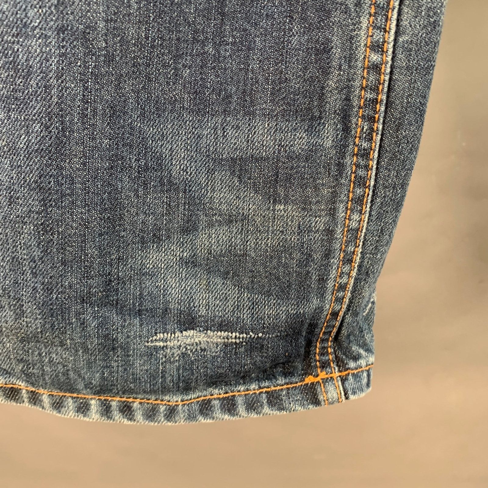 Lanvin LANVIN Twill Cotton Straight Contrast Stitch Zip Fly Jeans Size US 34 / EU 50 - 6 Thumbnail
