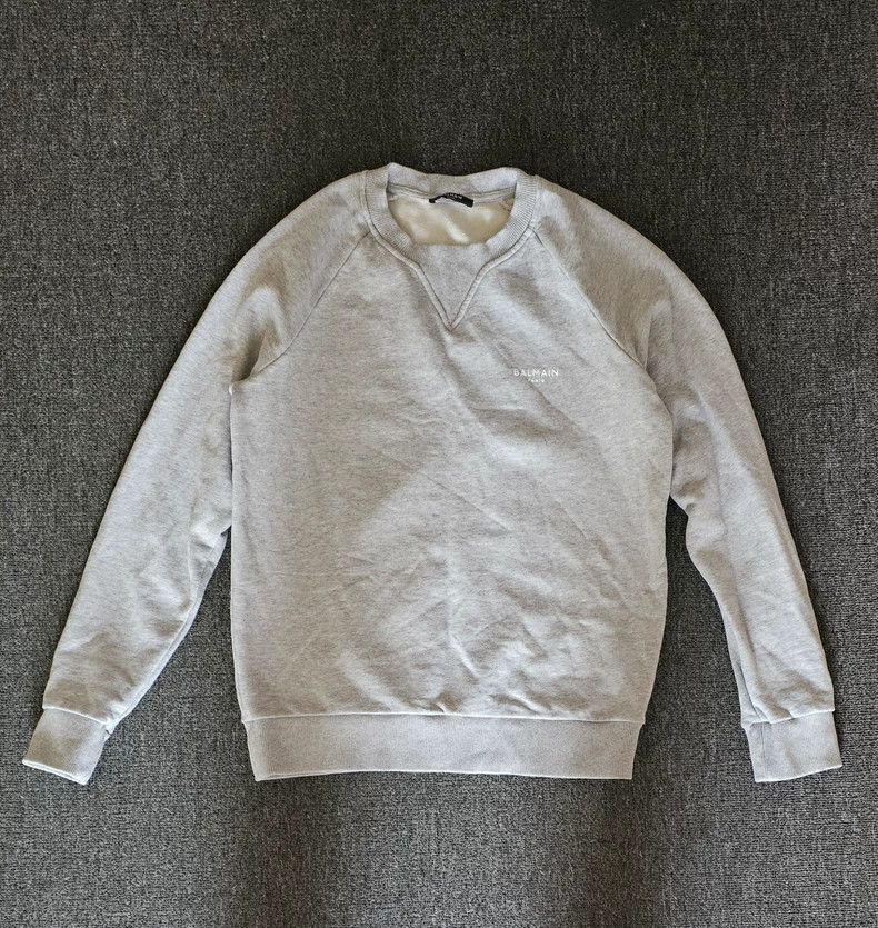 Balmain balmain men's gray sweatshirt for casual wear-dmc Size US S / EU 44-46 / 1 - 1 Thumbnail