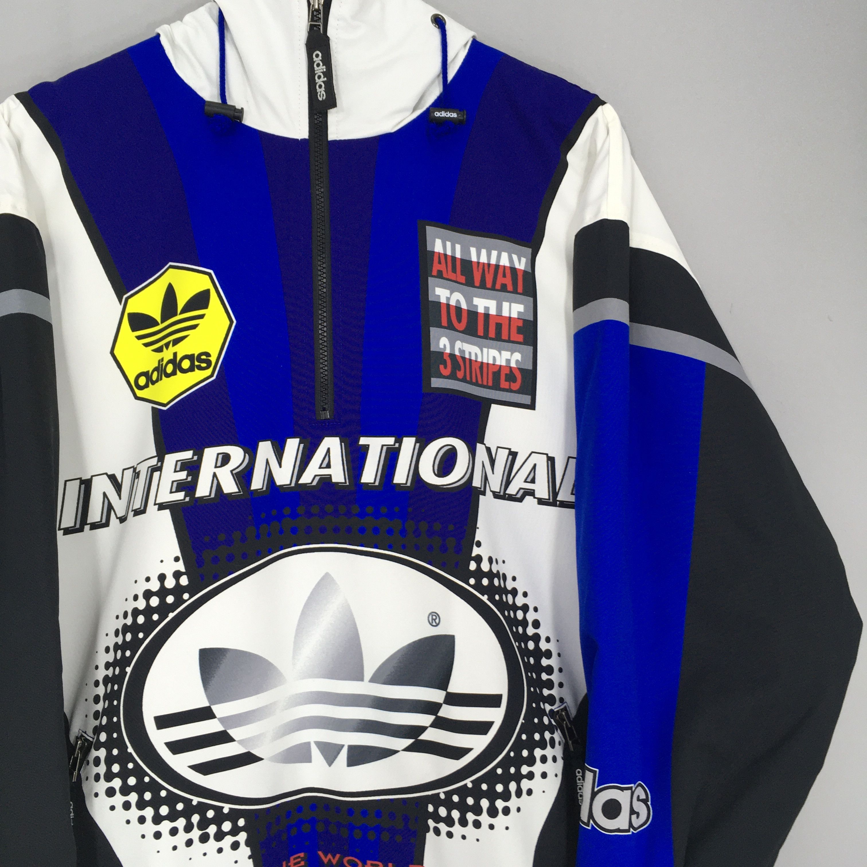 Adidas × Vintage Vintage Adidas Trefoil International Jacket Medium Size US M / EU 48-50 / 2 - 2 Thumbnail