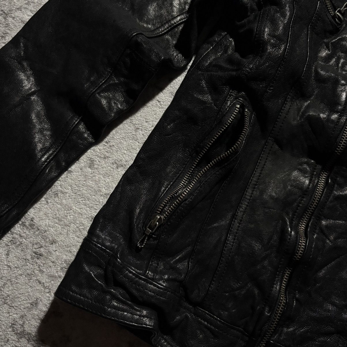 GOSTAR DE FUGA Gostar De Fuga Multi Zip Leather Jacket Black | Size 44 Size US XS / EU 42 / 0 - 5 Thumbnail