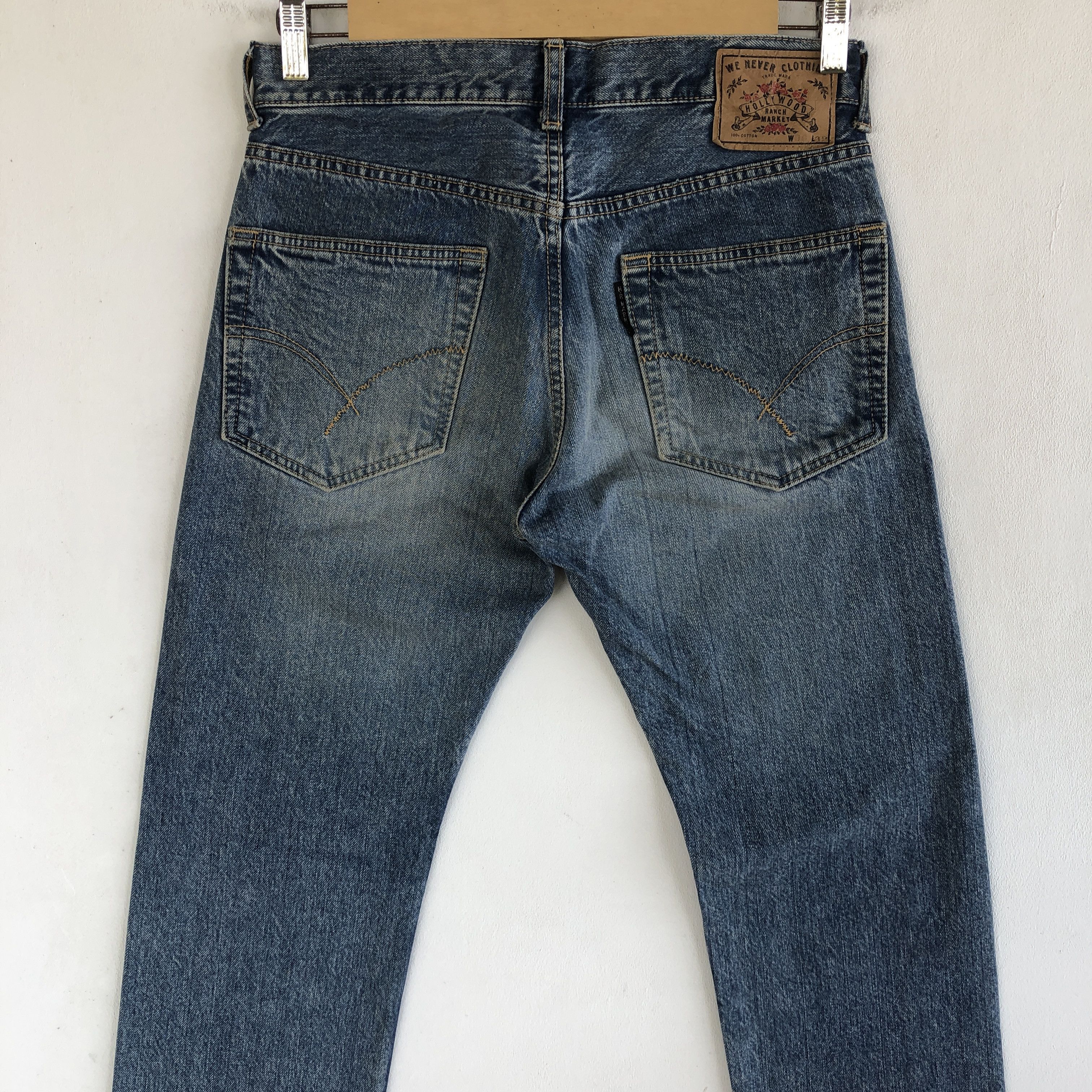 HOLLYWOOD RANCH MARKET Hollywood Ranch Market Jeans Flare HRM Faded Denim Size US 28 / EU 44 - 4 Thumbnail