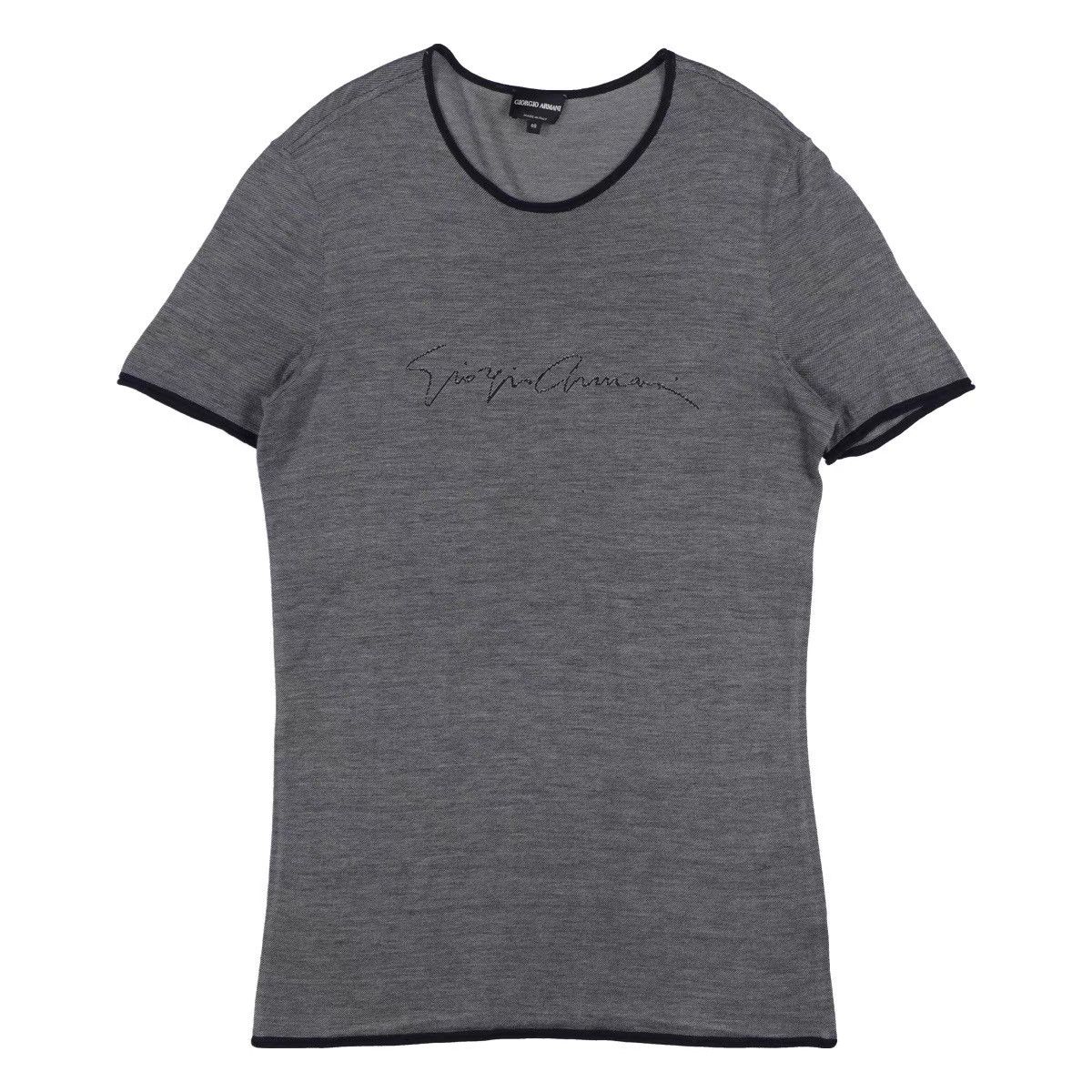 Giorgio Armani GIORGIO ARMANI Men's Crew Neck Silk Short Sleeve T-Shirt K18 Size US M / EU 48-50 / 2 - 4 Thumbnail