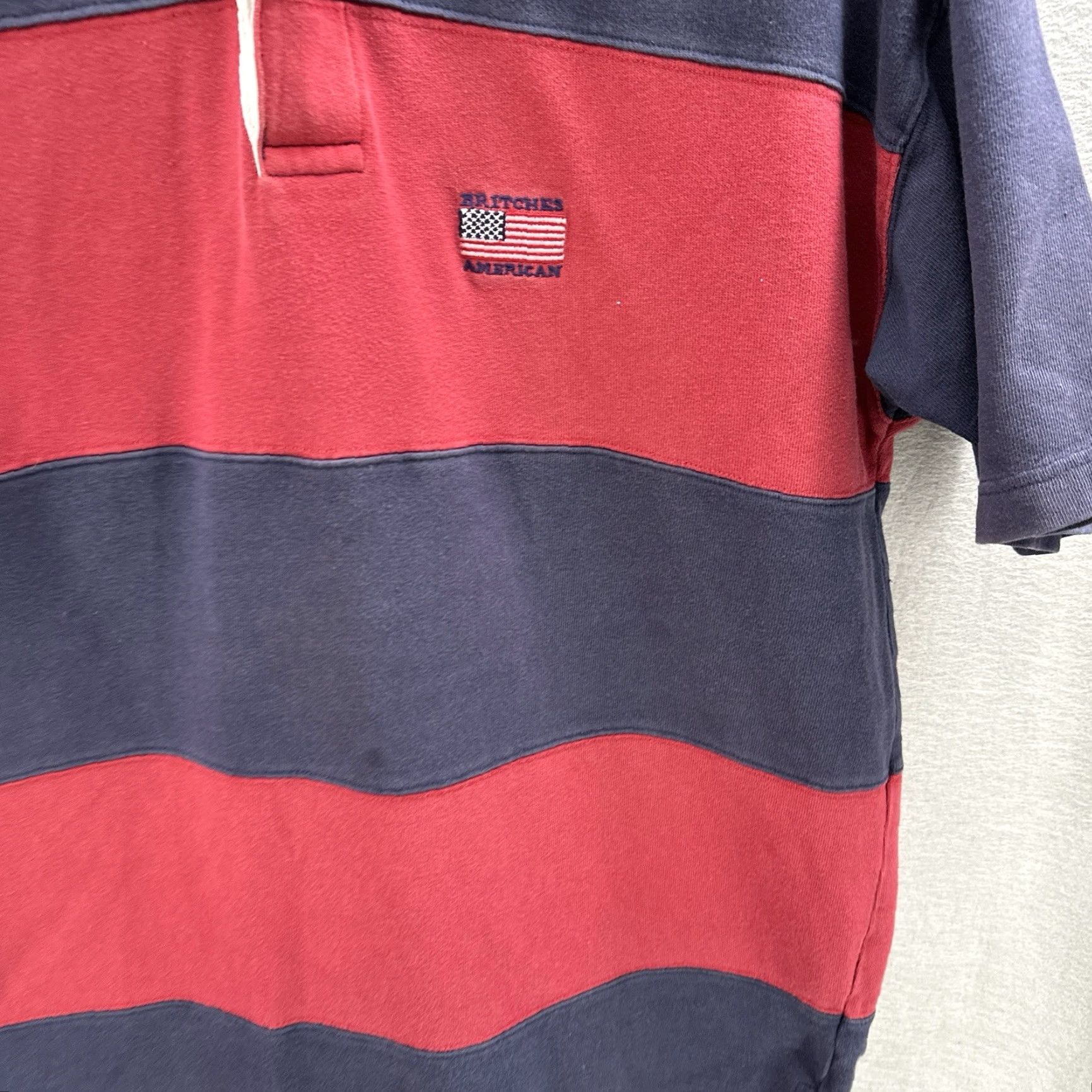 Vintage Vintage Britches Rugby Polo Shirt Men Small Blue 90s Preppy Casual Activewear Size US S / EU 44-46 / 1 - 3 Thumbnail