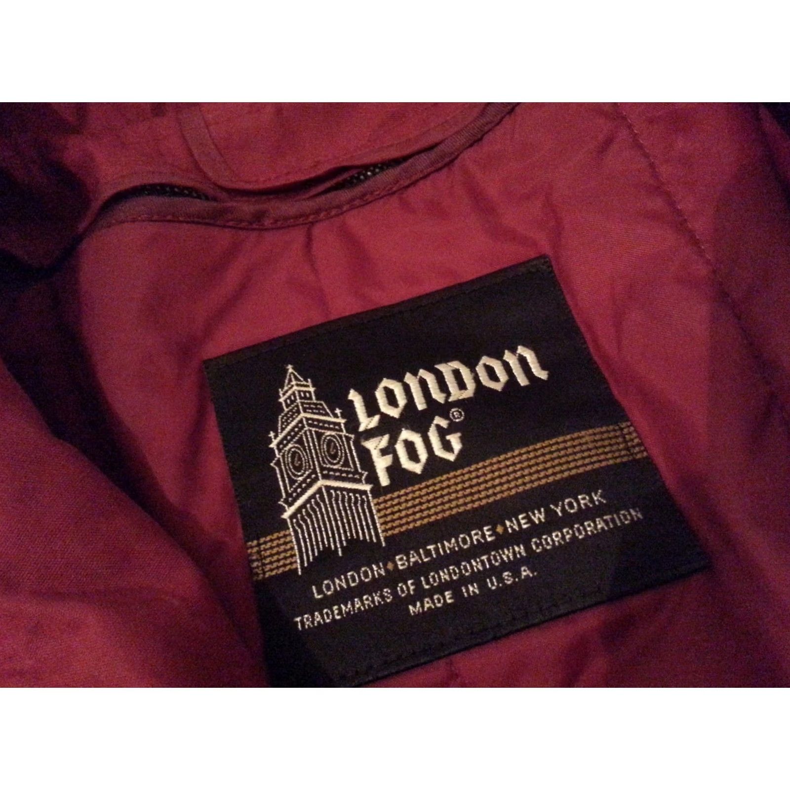 London Fog Womens London Fog Trench Coat Jacket Petite Red Size XL / US 12-14 / IT 48-50 - 7 Thumbnail