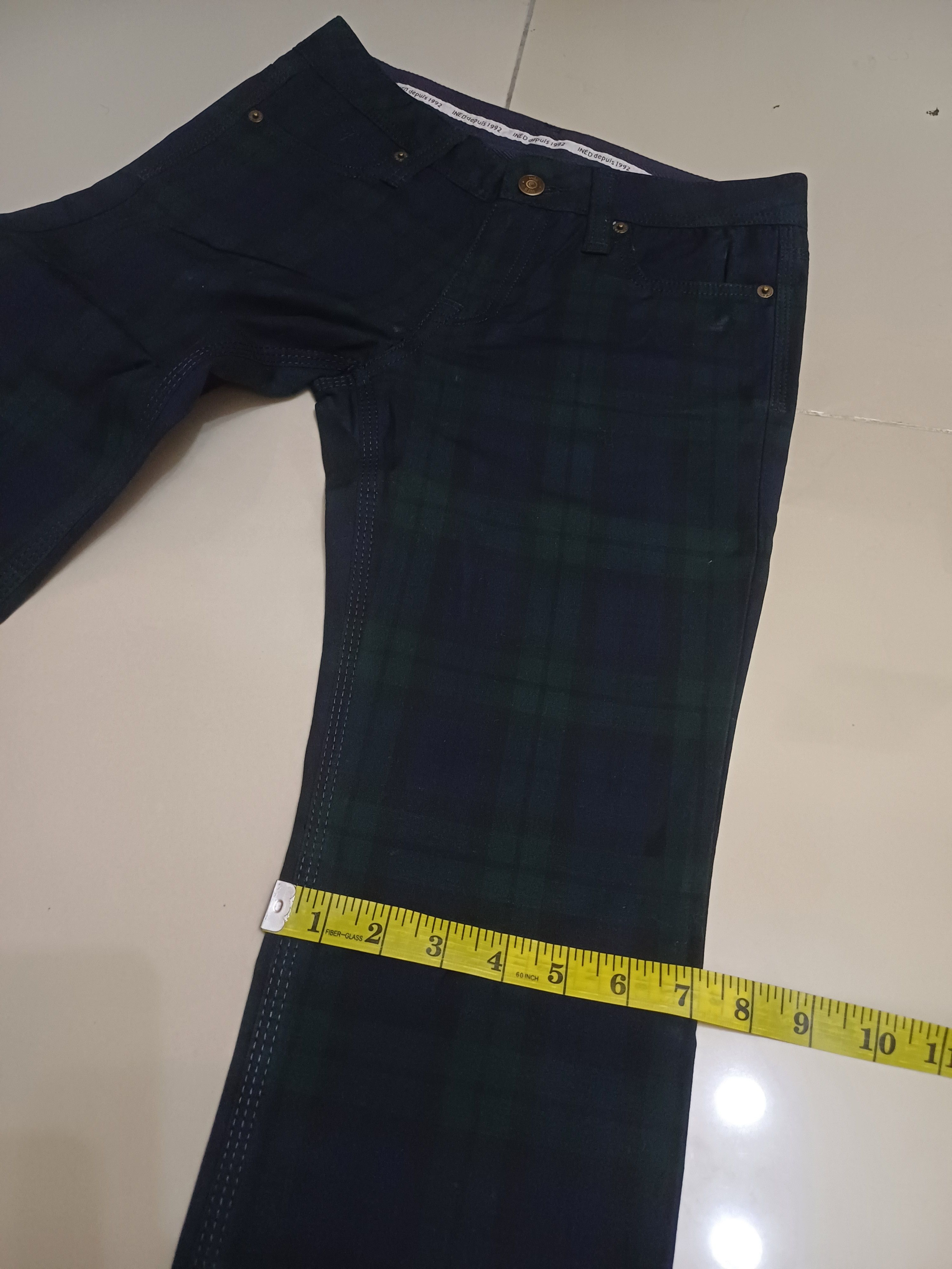 Designer × Japanese Brand × Yohji Yamamoto Awesome Ined skiny pants, plaid design 🔥🔥 Size 28" / US 6 / IT 42 - 10 Thumbnail