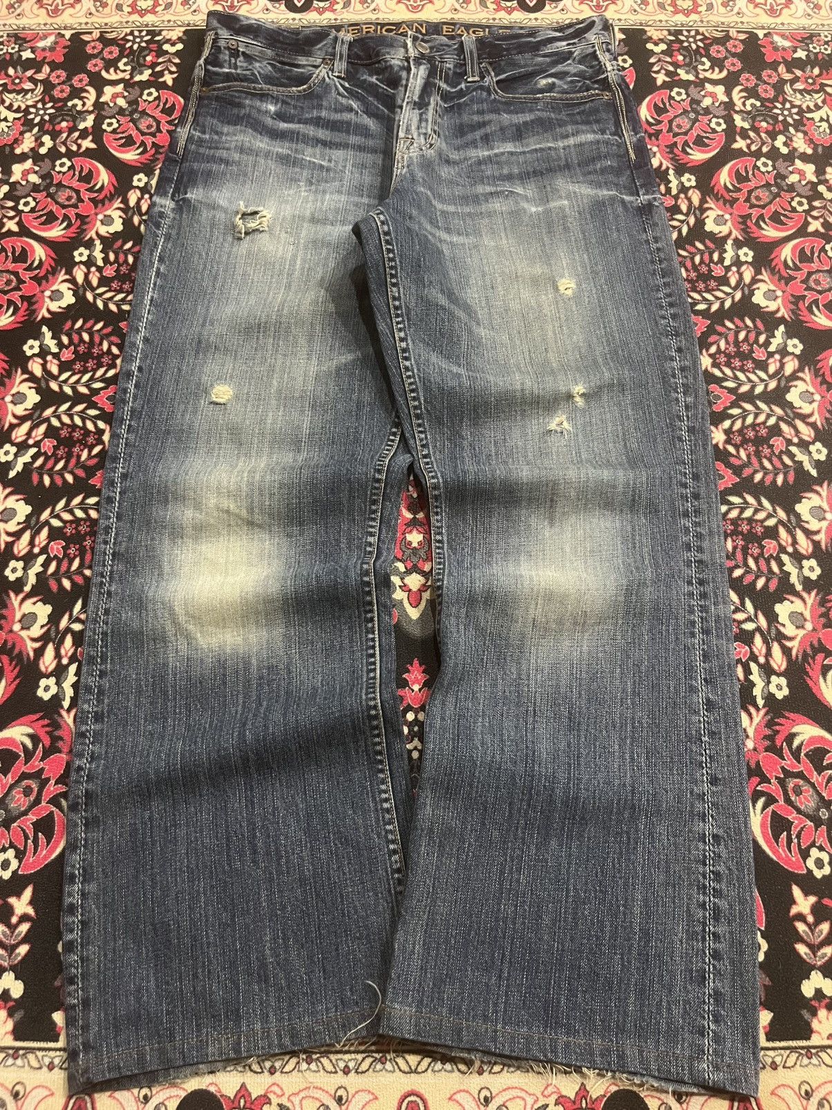 American Eagle Outfitters Vintage American Eagle Outfitters Distressed Bootcut Jeans Size US 32 / EU 48 - 1 Thumbnail