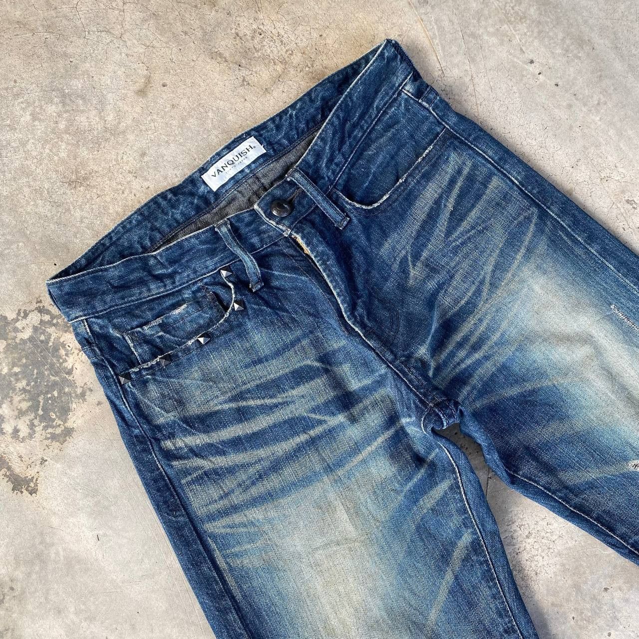 Tornado Mart RYO ISHIKAWA BY VANQUISH TOKYO JAPAN DISTRESSED BLUEWASH Size US 28 / EU 44 - 5 Thumbnail