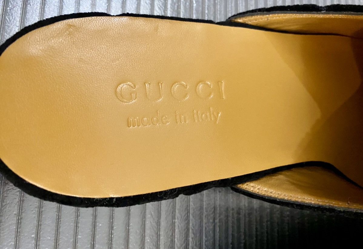 Gucci Gucci 🇮🇹 black velvet GG princetown horsebit slip on 9 US NEW Size US 9 / EU 42 - 2 Thumbnail