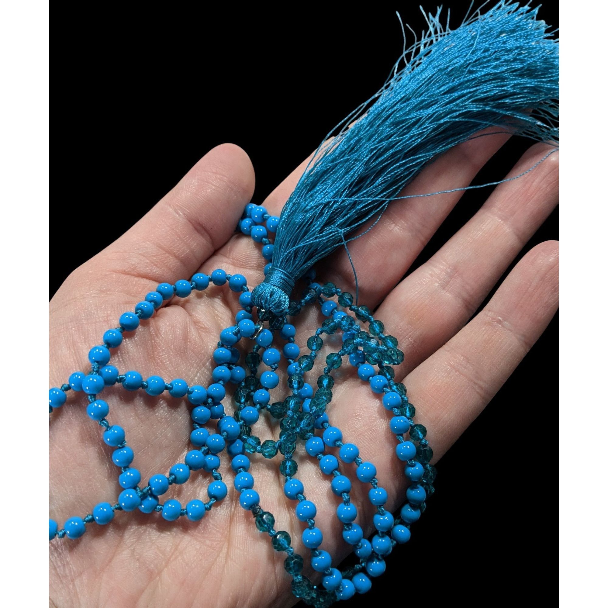 Other Blue Beaded Necklace With Tassel Pendant Size ONE SIZE - 2 Thumbnail