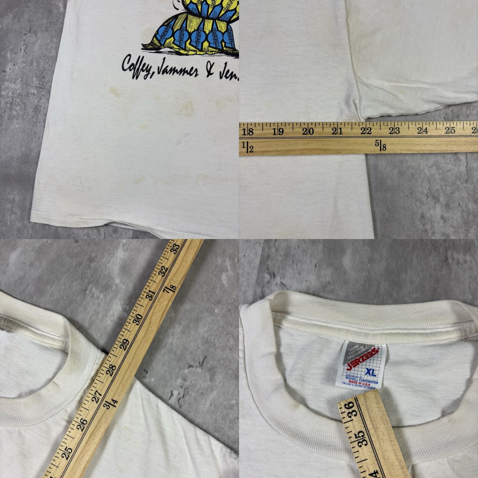 Jerzees VINTAGE Jerzees The Three Eyed Turtle Bar Beer Promo T Shirt XL White Crew Neck Short Sleeve Mens Size US XL / EU 56 / 4 - 8 Thumbnail