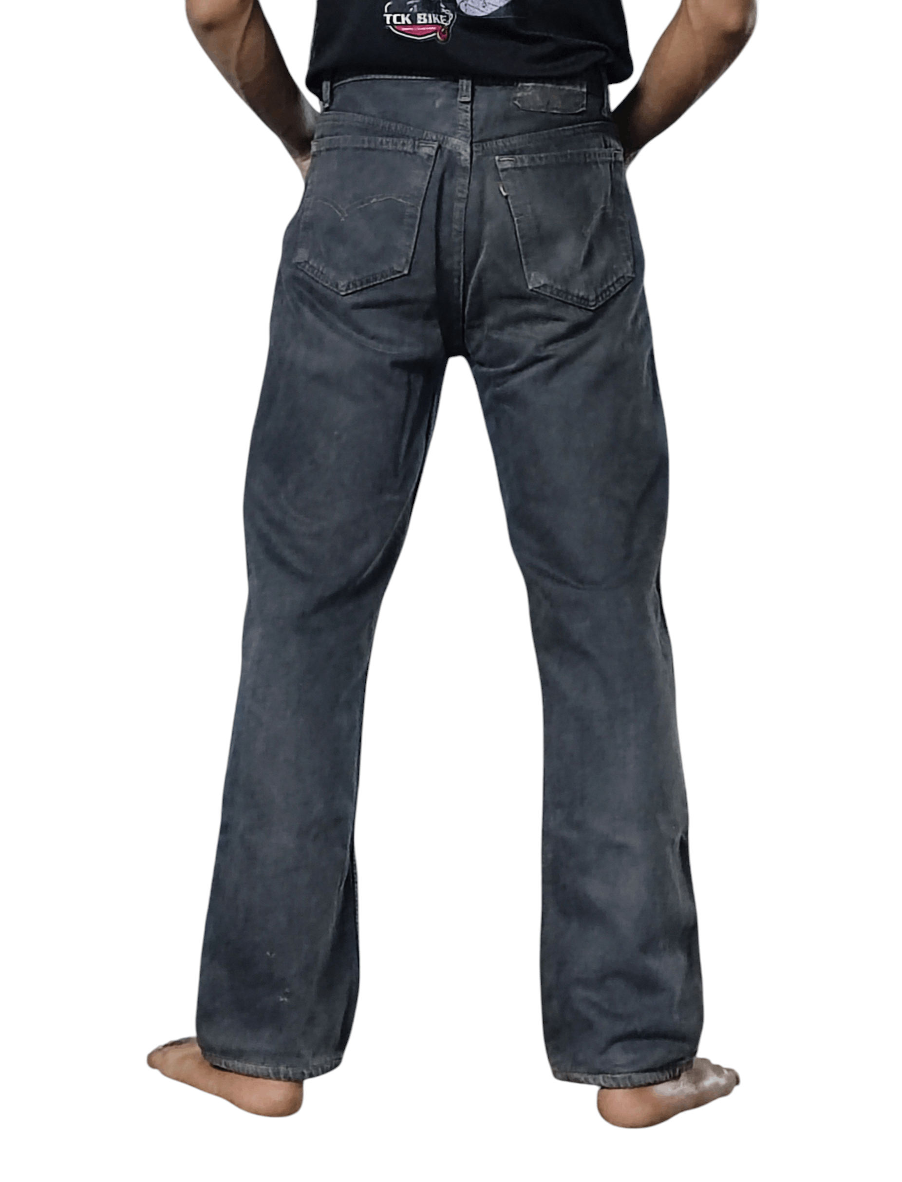 Levi's Vintage 90s Levi’s 501 Overdyed Black Patched Knees Charcoal Size US 30 / EU 46 - 20 Thumbnail
