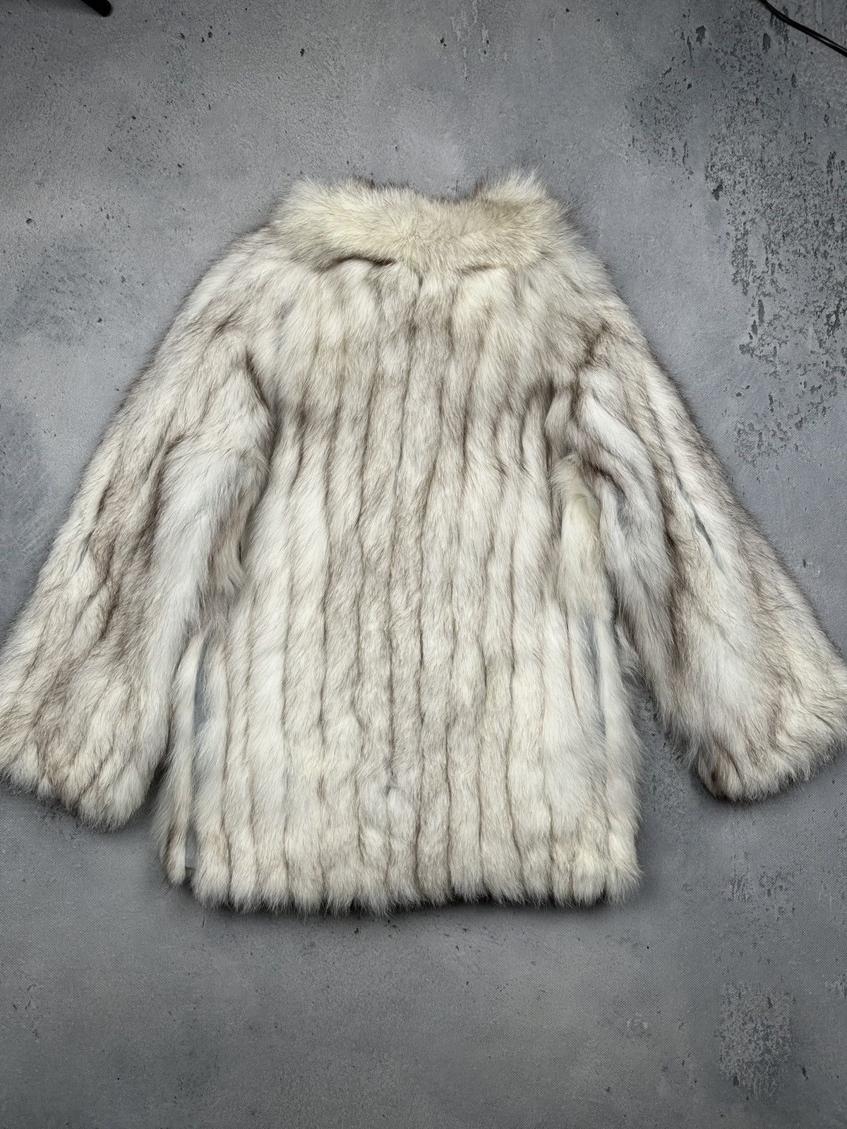 Sagafurs Vintage Saga Fox Real Fur Coat Ivory Grey Luxury Jacket 80s Size S / US 4 / IT 40 - 2 Thumbnail