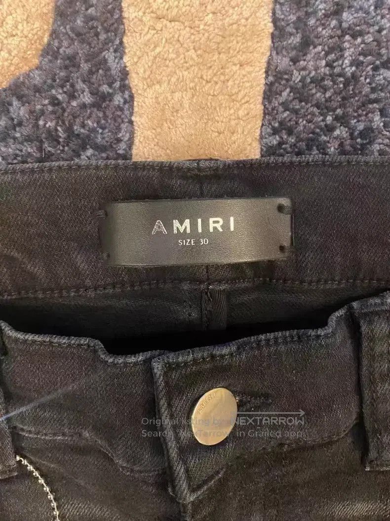 Amiri Amiri Classic washed black patchwork destroyed denim jeans Size US 30 / EU 46 - 4 Thumbnail
