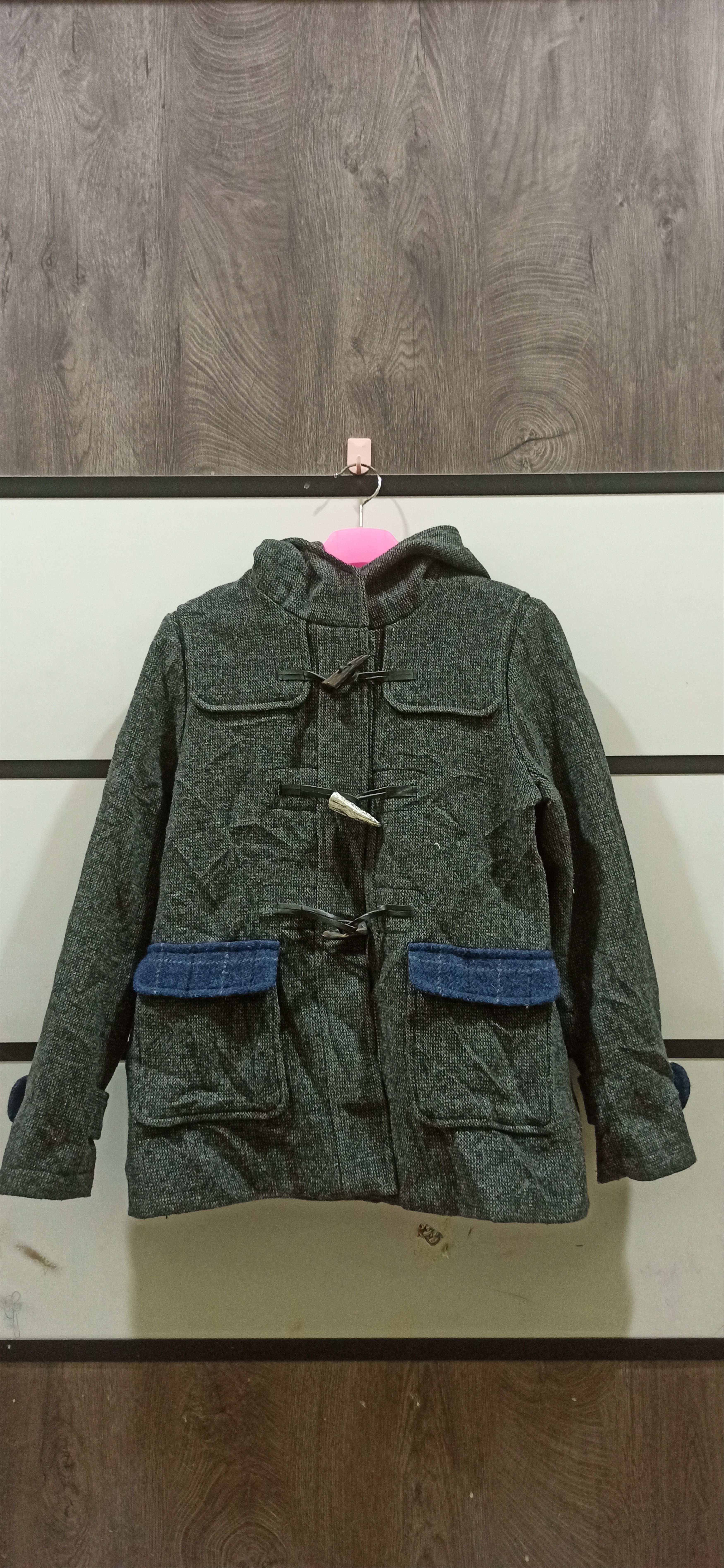 Harris Tweed Chime Duffle Jacket Hoodies Multipocket