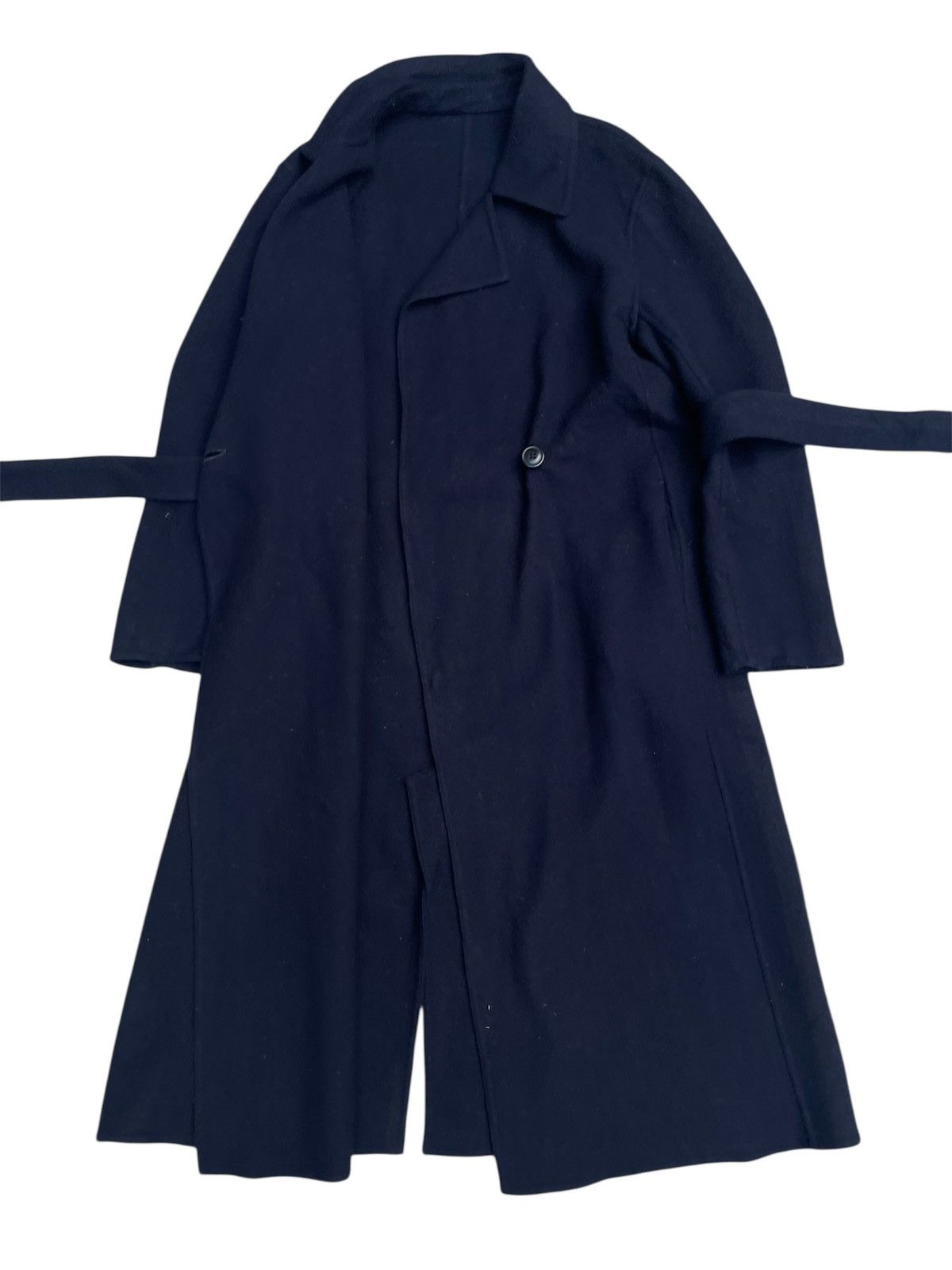 Uniqlo INES DE LA FRESSANGE x Uniqlo Navy Belted Coat Size US M / EU 48-50 / 2 - 2 Thumbnail