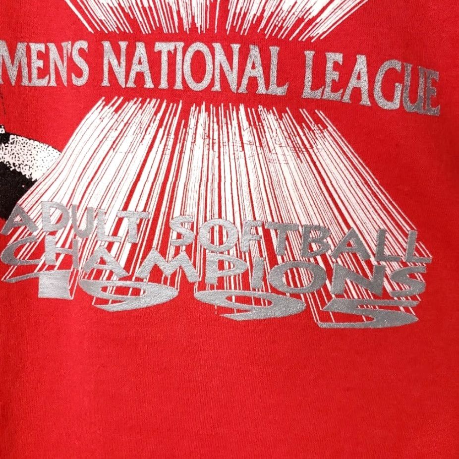 Hanes VINTAGE Hanes Las Vegas Softball T Shirt Mens 2XL Red 90s 1995 Champions Mens Size US XXL / EU 58 / 5 - 3 Thumbnail