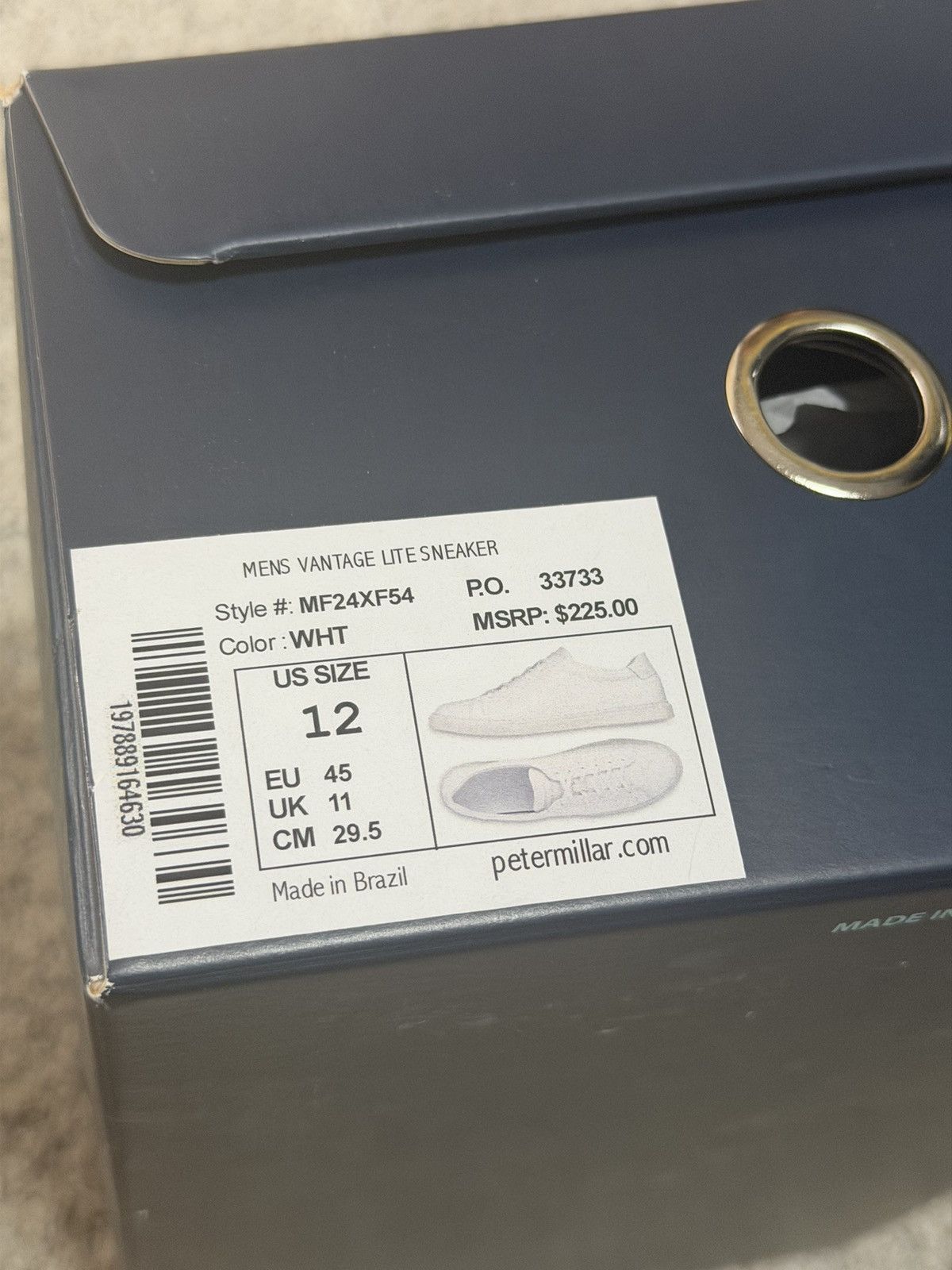 Peter Millar Peter Millar Vantage Lite White Leather Sneakers Size US 12 / EU 45 - 4 Thumbnail