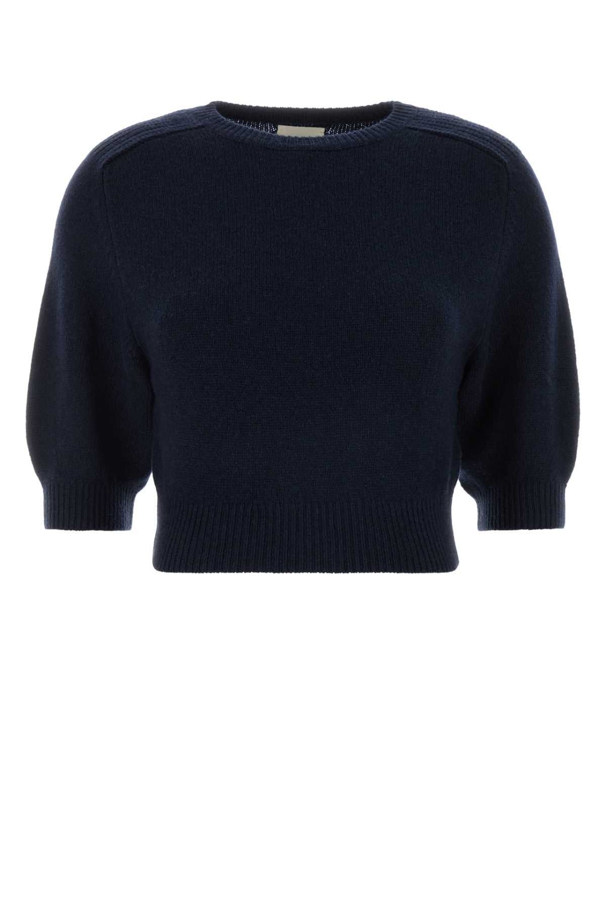 KHAITE Navy Blue Wool Blend Lorelai Sweater Size M / US 6-8 / IT 42-44 - 1 Thumbnail