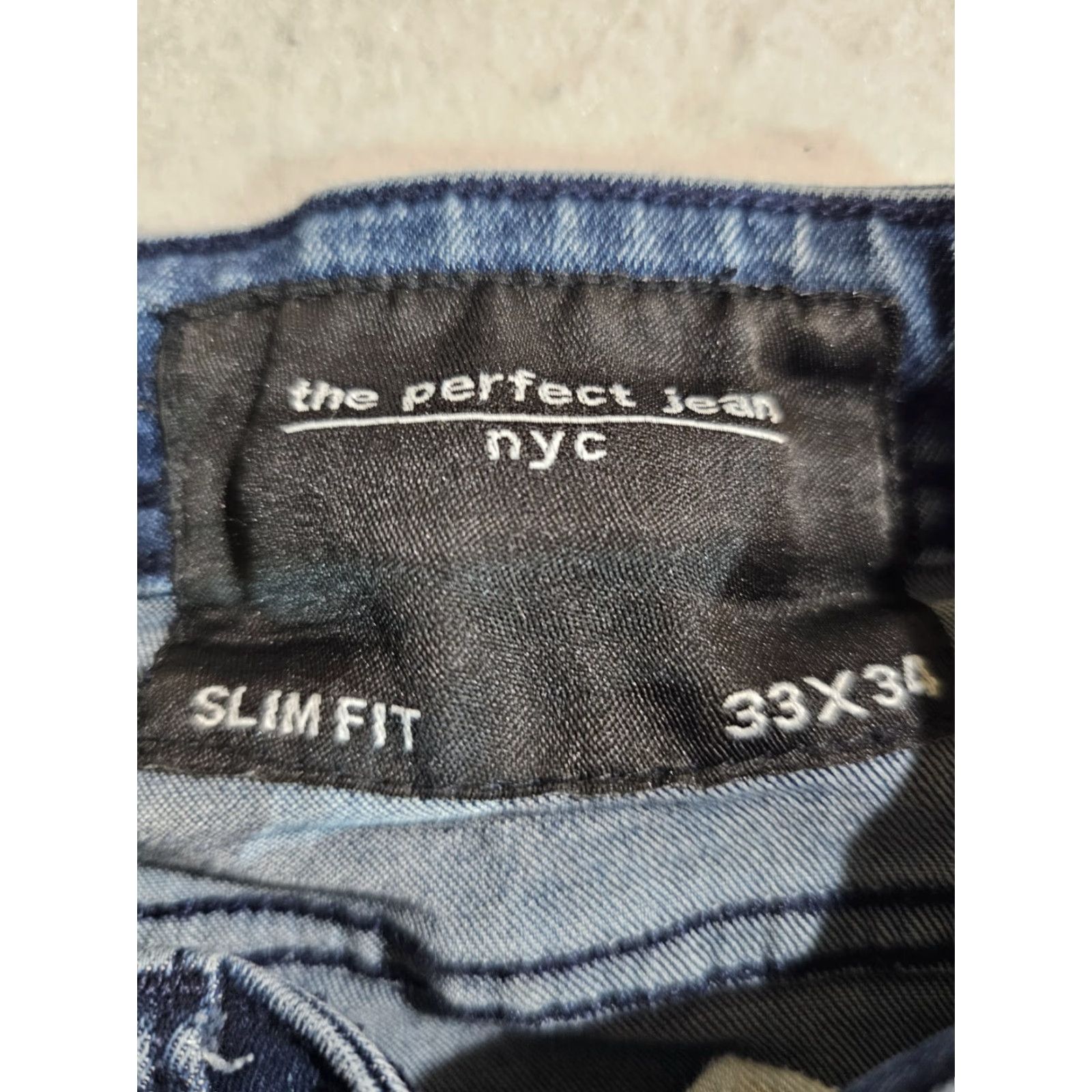 Denime The Perfect Jean NYC Slim Fit Jeans Mens Size 33x34 Med. Wash Denim Stretch Flex Size US 33 - 6 Thumbnail