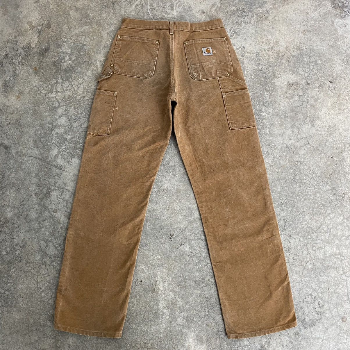 Carhartt VTG Carhartt Double Knee Faded Tan Dirty Carpenter Pants Size US 29 - 9 Thumbnail