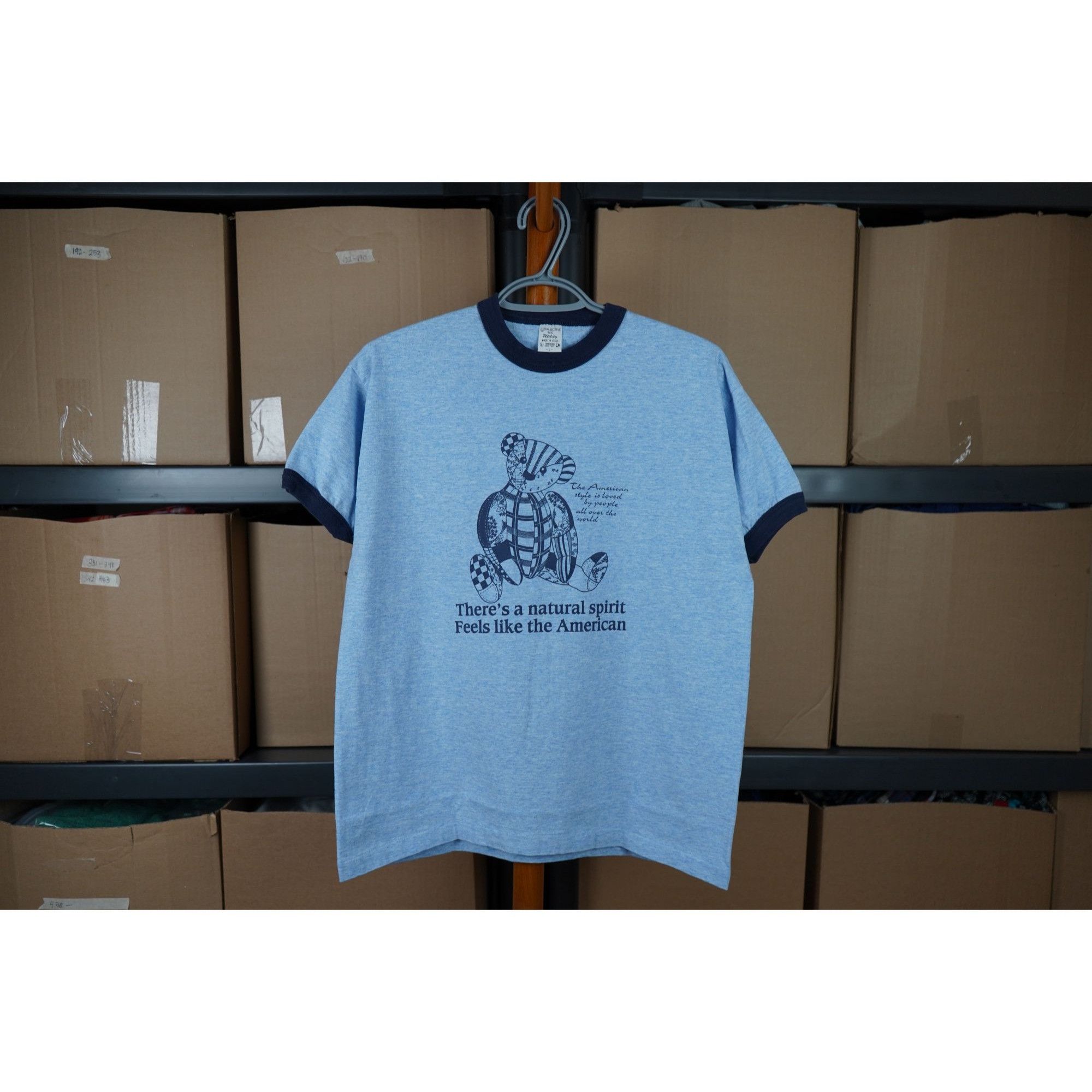 Vintage Vintage Blue Tshirt Women's L 90s Made In USA #456 Size L / US 10 / IT 46 - 1 Thumbnail