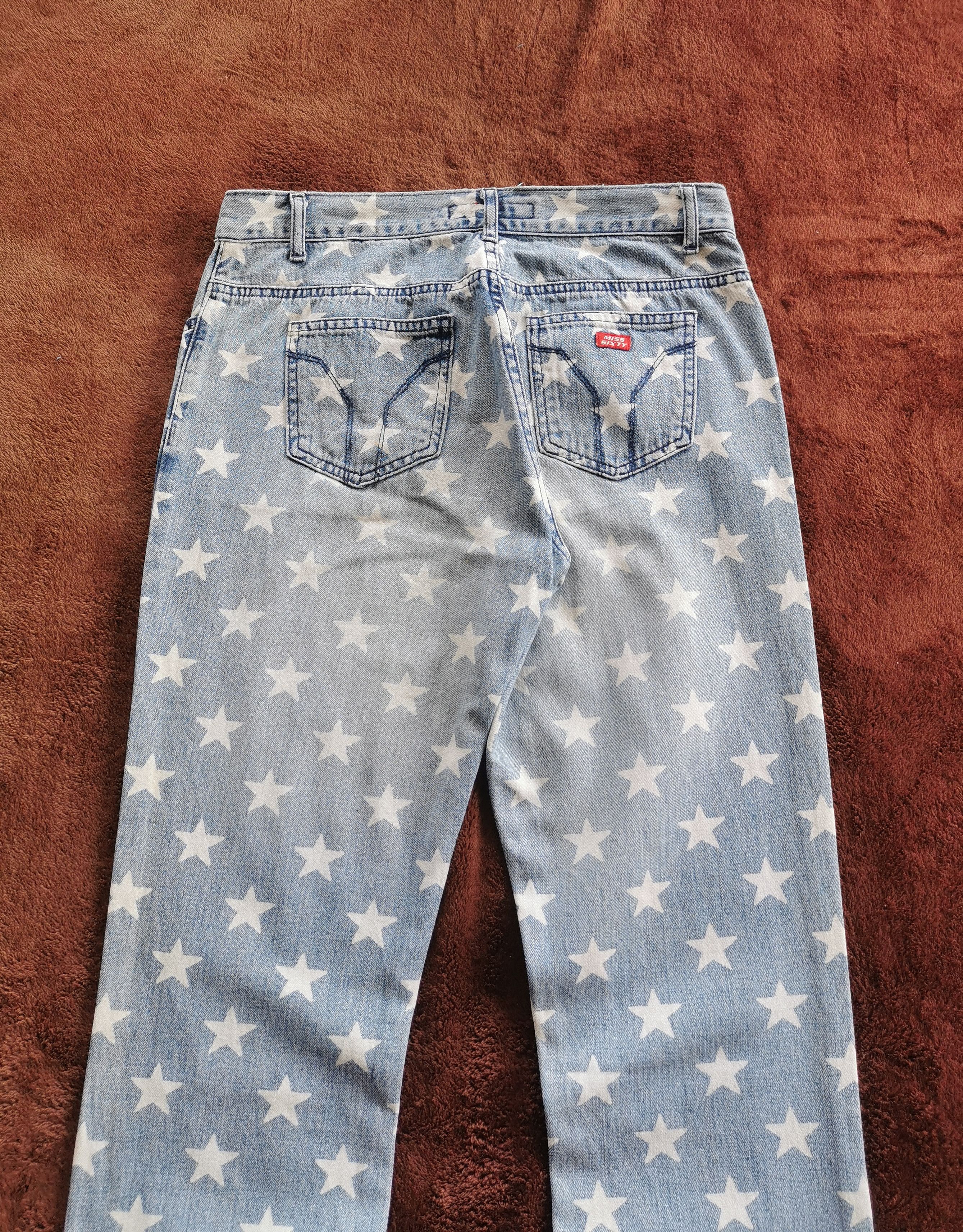 Miss Sixty Vintage Miss Sixty Star Pattern Flare Jeans Size 28" / US 6 / IT 42 - 8 Thumbnail