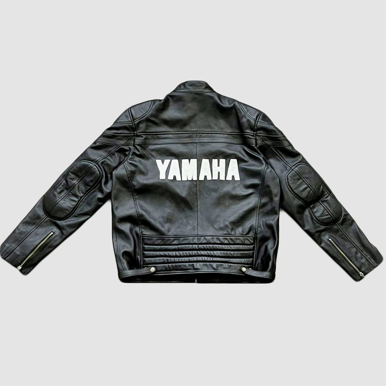 Yamaha 💀 MATTE 🔥 BLACK YAMAHA Racing Leather Jacket Rare Size US XXL / EU 58 / 5 - 4 Thumbnail