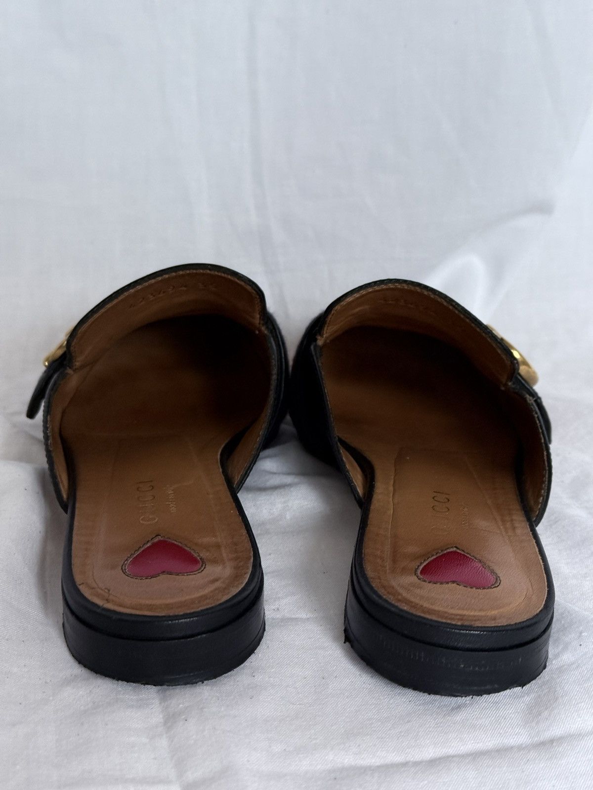 Designer × Gucci Gucci Peyton GG Web Mules Size US 5 / IT 35 - 9 Thumbnail