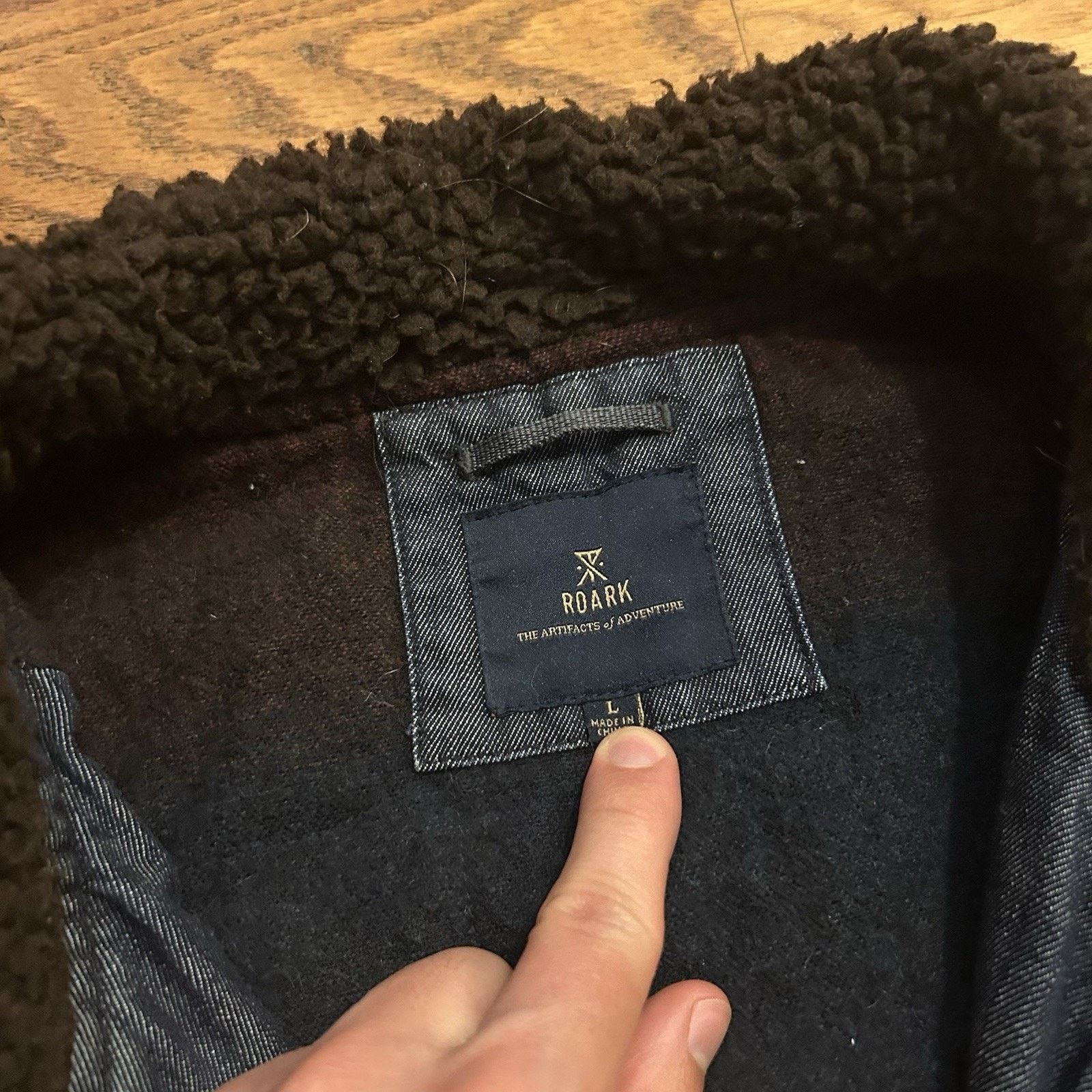 Roark Axeman Denim Blanket Lined Sherpa Collar Chore Jacket Large Size US L / EU 52-54 / 3 - 3 Thumbnail
