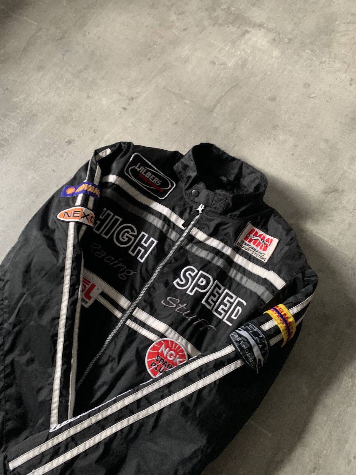 Vintage Vintage Racing jacket high speed black rare Size US L / EU 52-54 / 3 - 11 Thumbnail