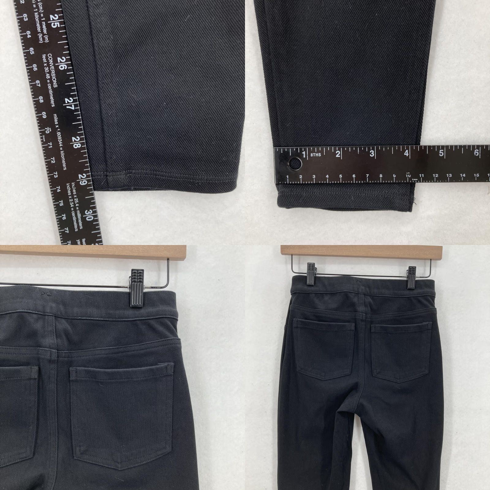 Spanx Spanx Pants Womens XS Tall Black Jean-ish Leggings High Rise Shaping Skinny Pants Size 26" / US 2 / IT 38 - 9 Thumbnail