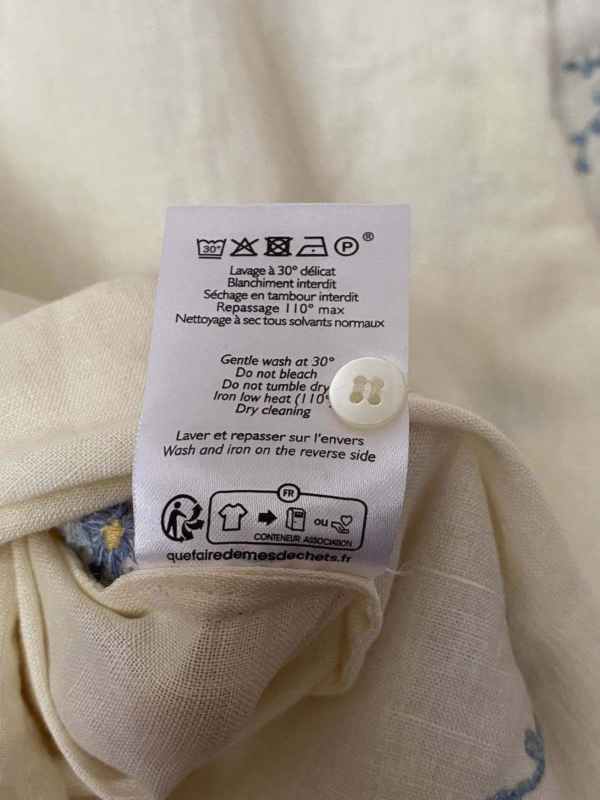 Sezane NWT Sezane Ambre Shirt Blue Bouquet Embroidery Size XS / US 0-2 / IT 36-38 - 10 Thumbnail