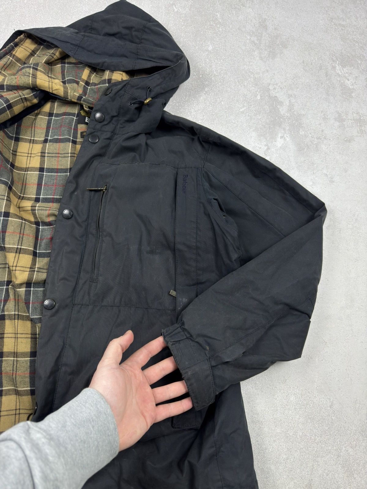 Barbour Vintage Barbour Waxed Parkas Jacket Navy Blue size XL Size US XL / EU 56 / 4 - 12 Thumbnail