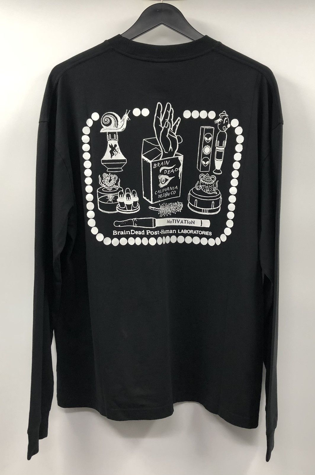 Brain Dead Brain Dead Post Human Laboratories Long Sleeve Black T-Shirt Size US M / EU 48-50 / 2 - 2 Thumbnail