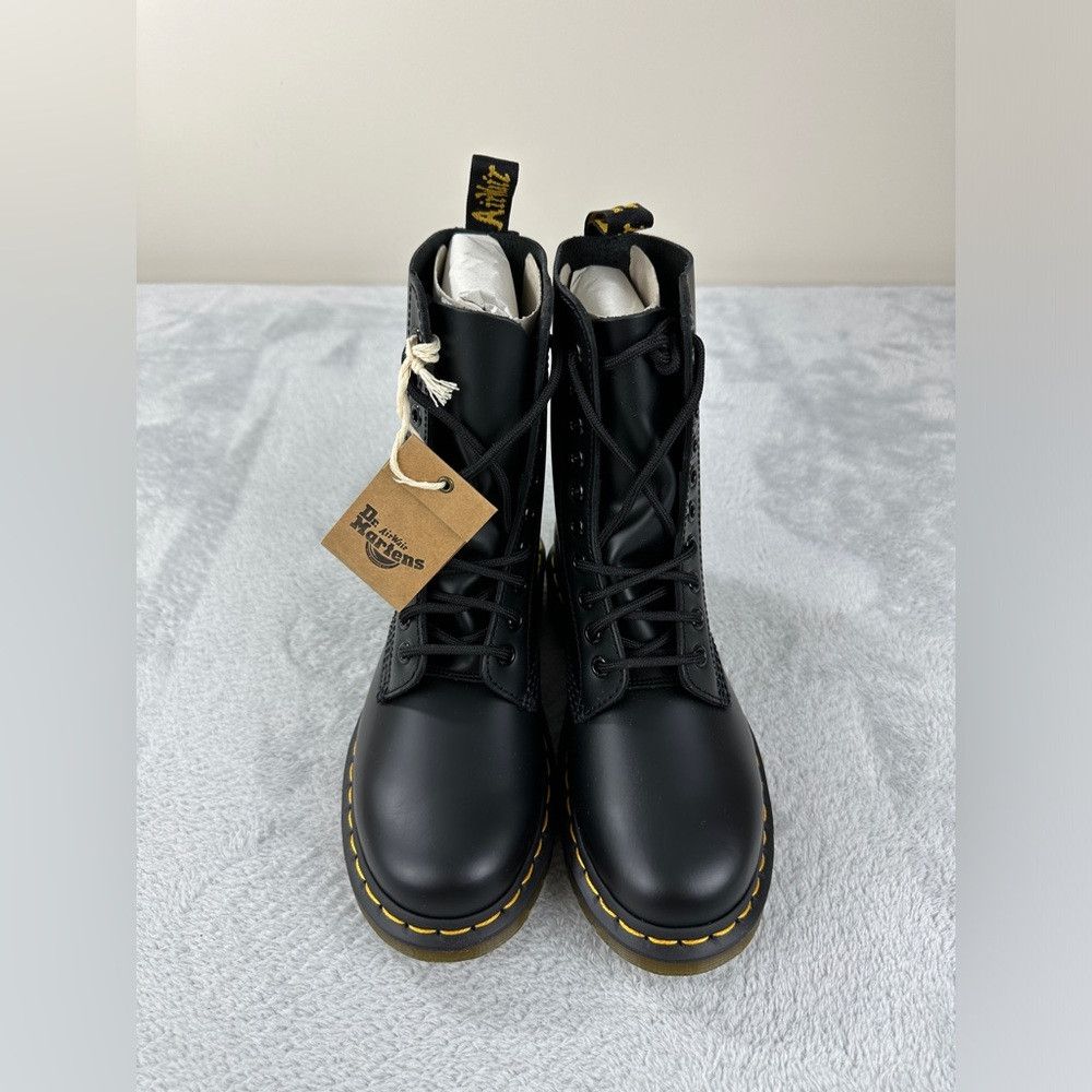 Dr. Martens Dr Martens NWT 1490 Smooth Black Leather Mid Calf Boots 3 U Size US 5 / IT 35 - 7 Thumbnail