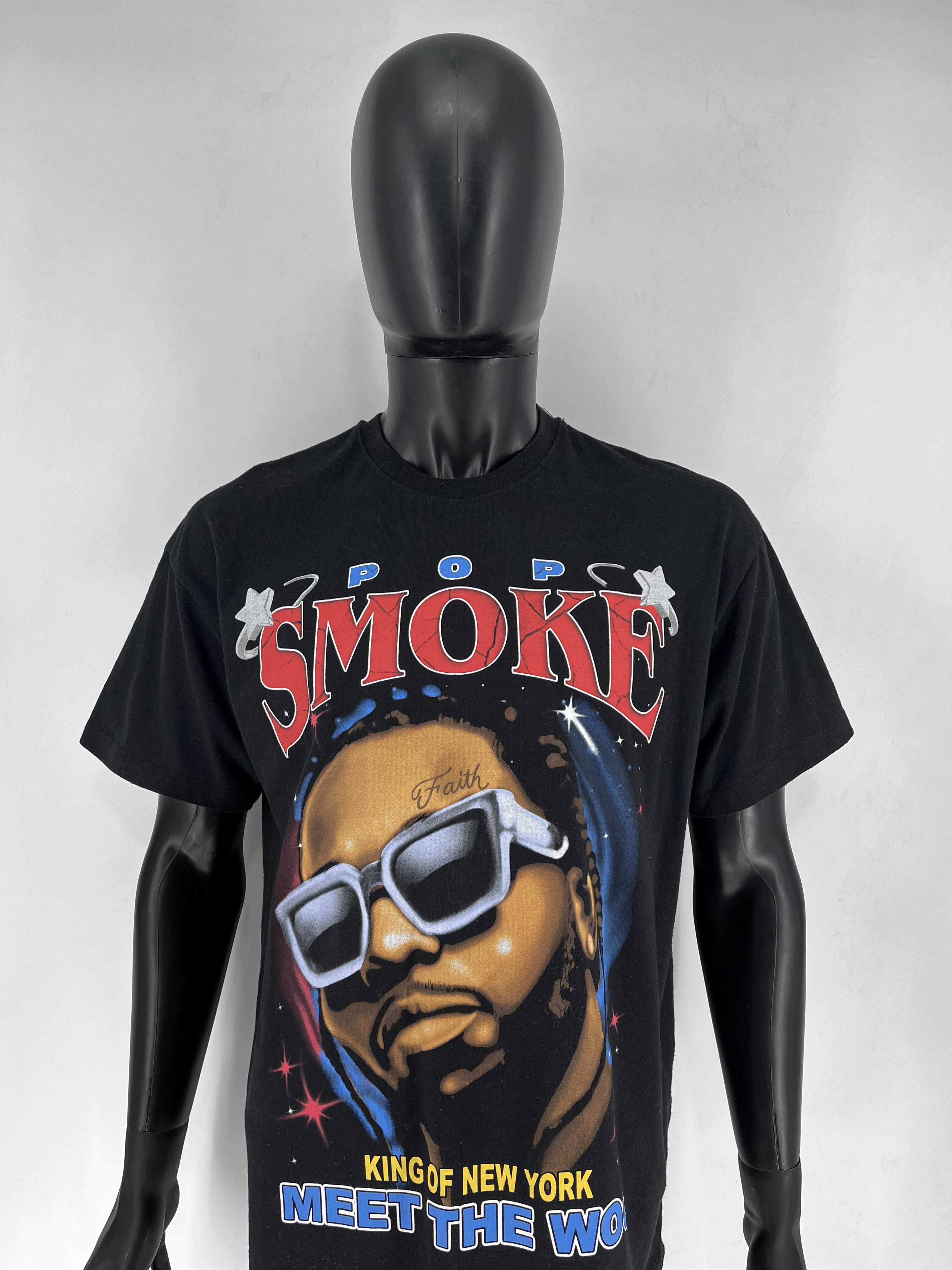 Band Tees × Vintage Vintage Y2K Pop Smoke King Of New York T-Shirt Rap Size US M / EU 48-50 / 2 - 1 Thumbnail