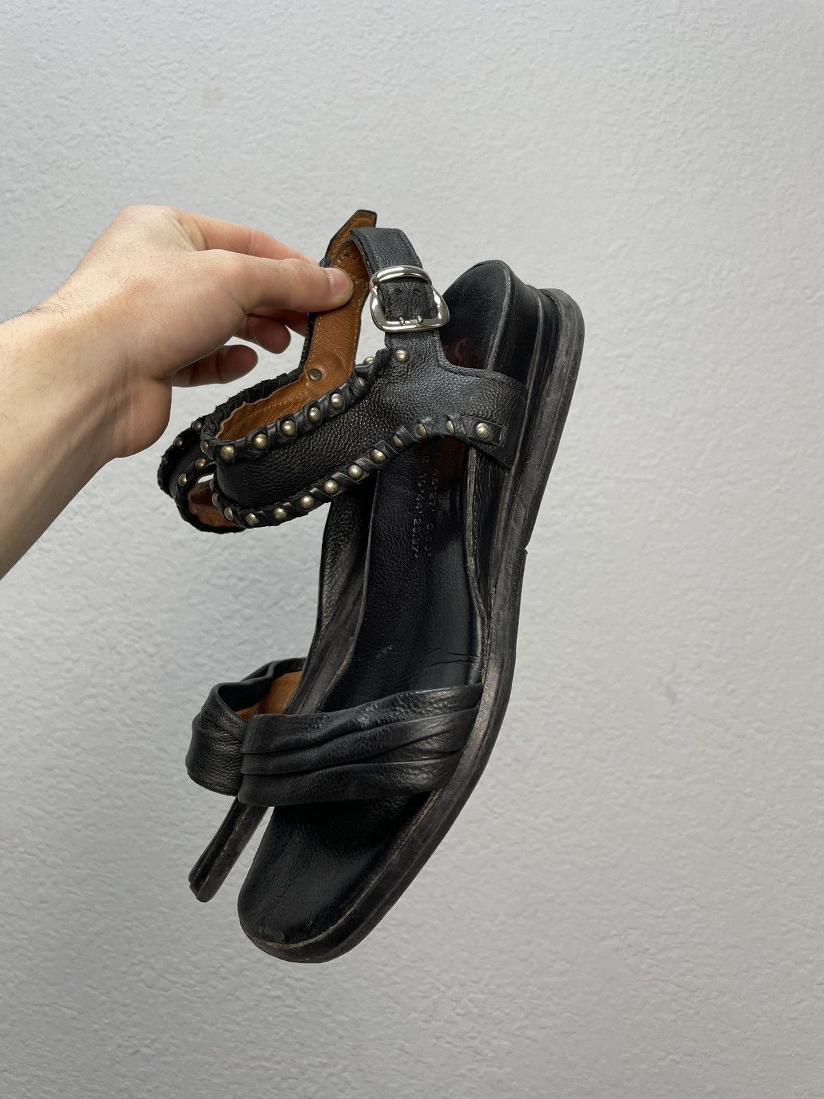 Vintage AS 98 Guidi Style Sandal High Leather Biker Boots
