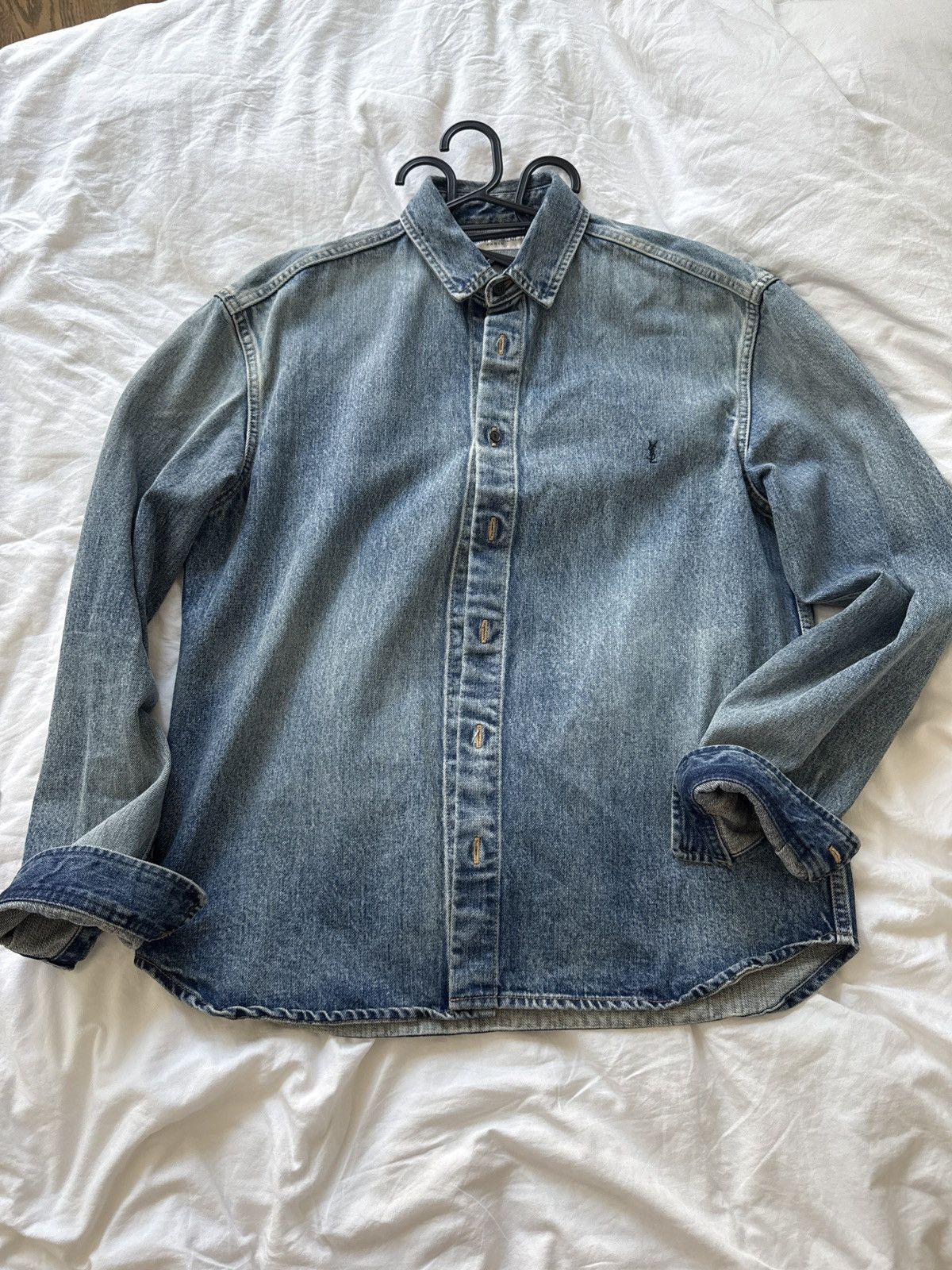 Saint Laurent Paris Saint Laurent Paris Blue Denim Size US L / EU 52-54 / 3 - 2 Thumbnail