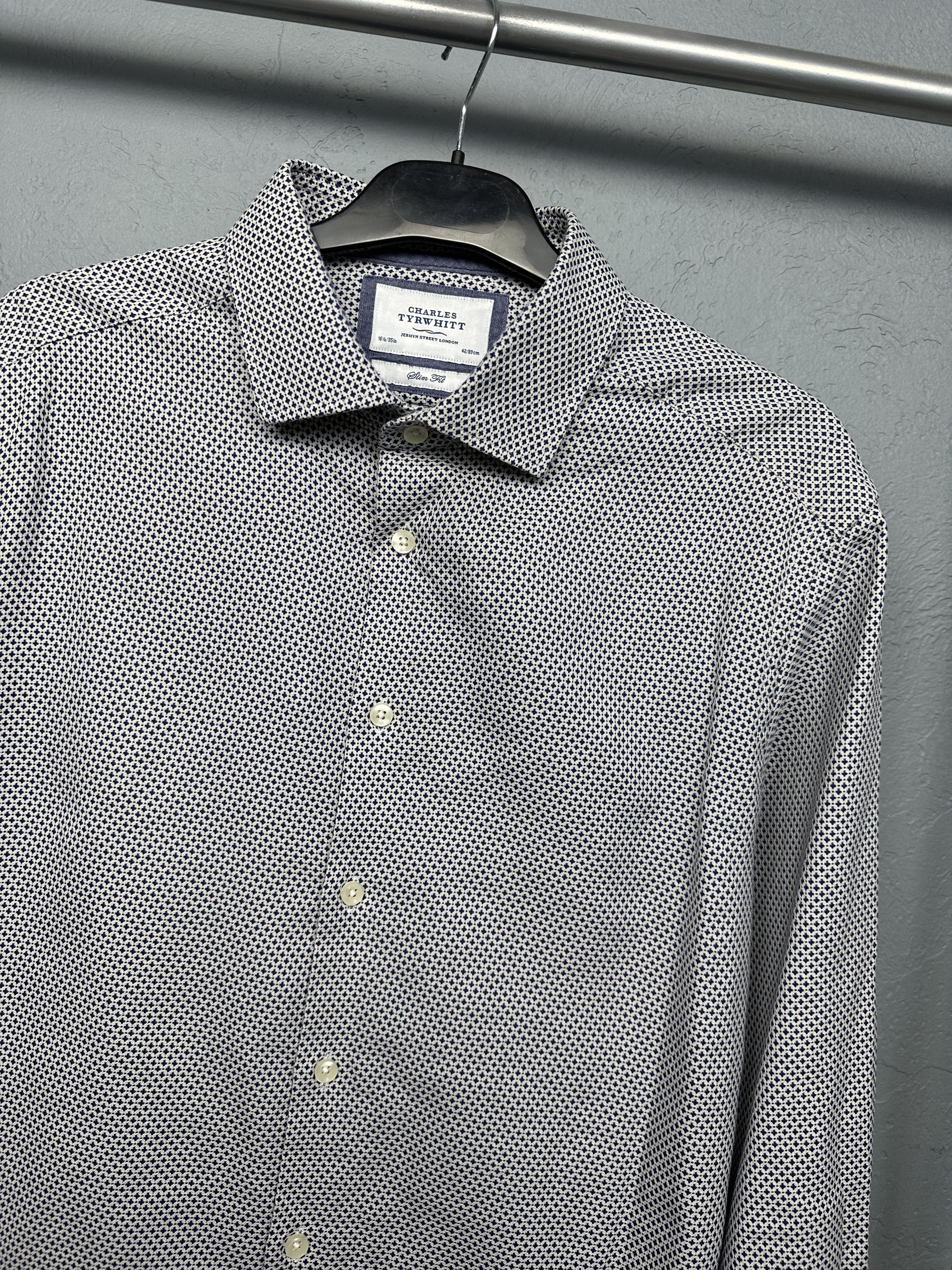 Charles Tyrwhitt Charles Tyrwhitt Mens Long Sleeve Shirt Size US XL / EU 56 / 4 - 2 Thumbnail