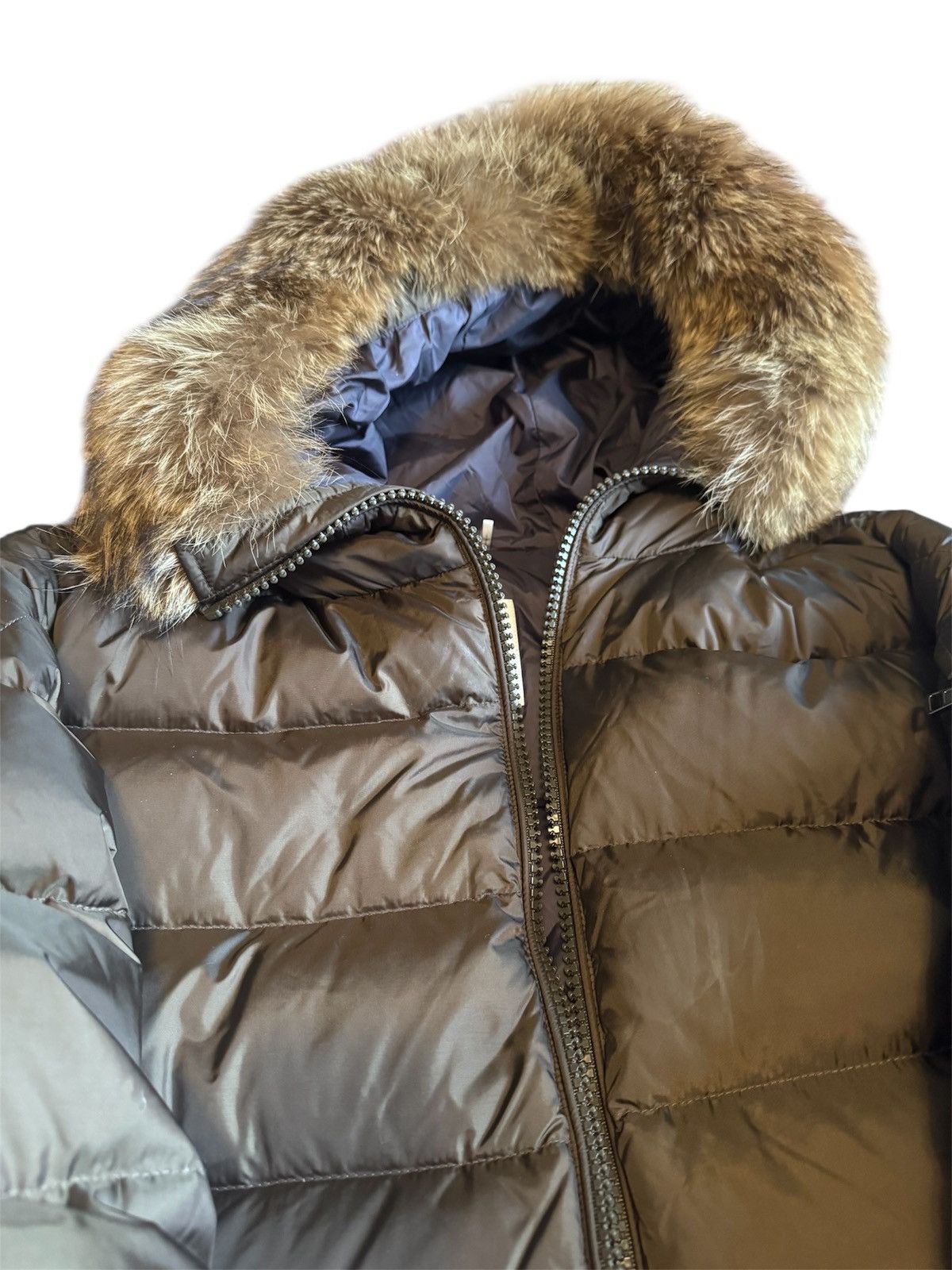Moncler $2800+ Olive Green Coyote Fur Trim Moncler Size US M / EU 48-50 / 2 - 3 Thumbnail