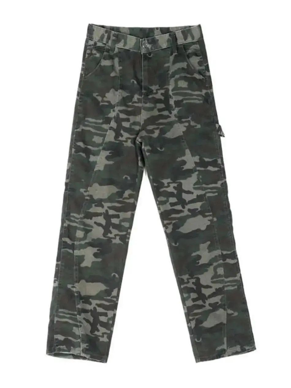 Japanese Brand Loose fitting straight leg camouflage jeans Size US 32 / EU 48 - 5 Thumbnail
