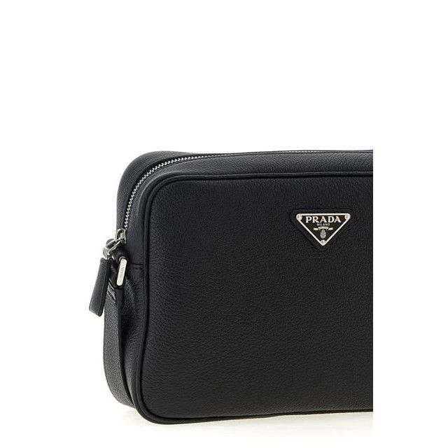 Prada PRADA $3100 Black Leather Shoulder Bag New & Authentic Size ONE SIZE - 3 Thumbnail