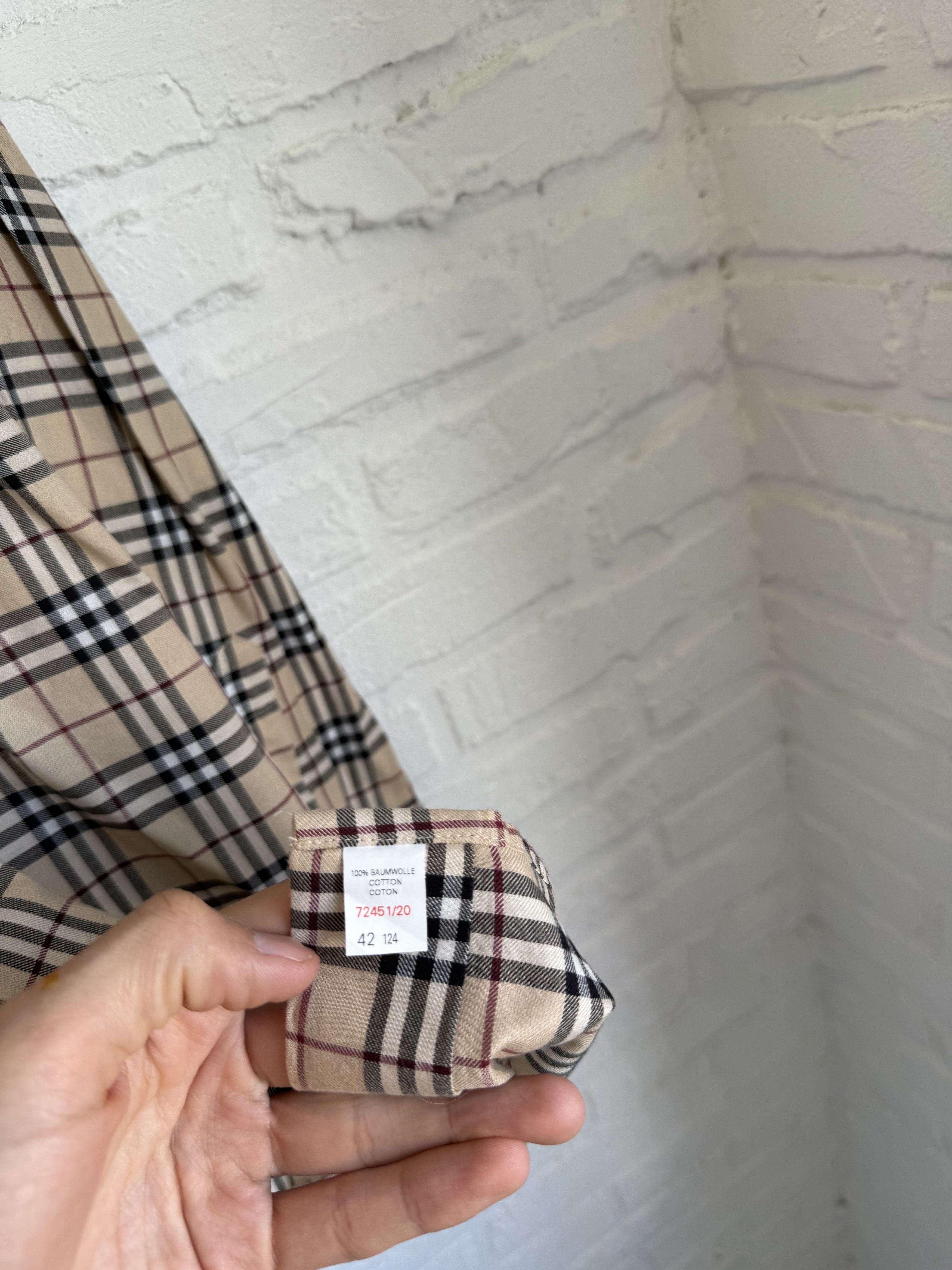 Burberry Vintage Burberry nova check shirt Size US XL / EU 56 / 4 - 5 Thumbnail