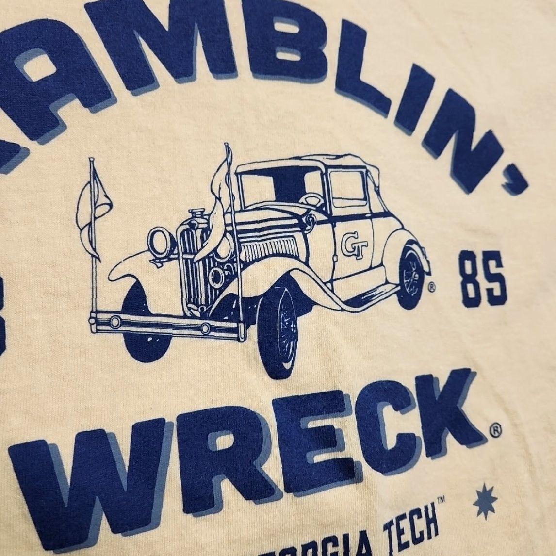 Vintage VINTAGE Georgia Tech Ramblin' Wreck T-shirt Gold Medium Yellow Jackets Print Graphic Shirt Regular Men Size US M / EU 48-50 / 2 - 4 Thumbnail