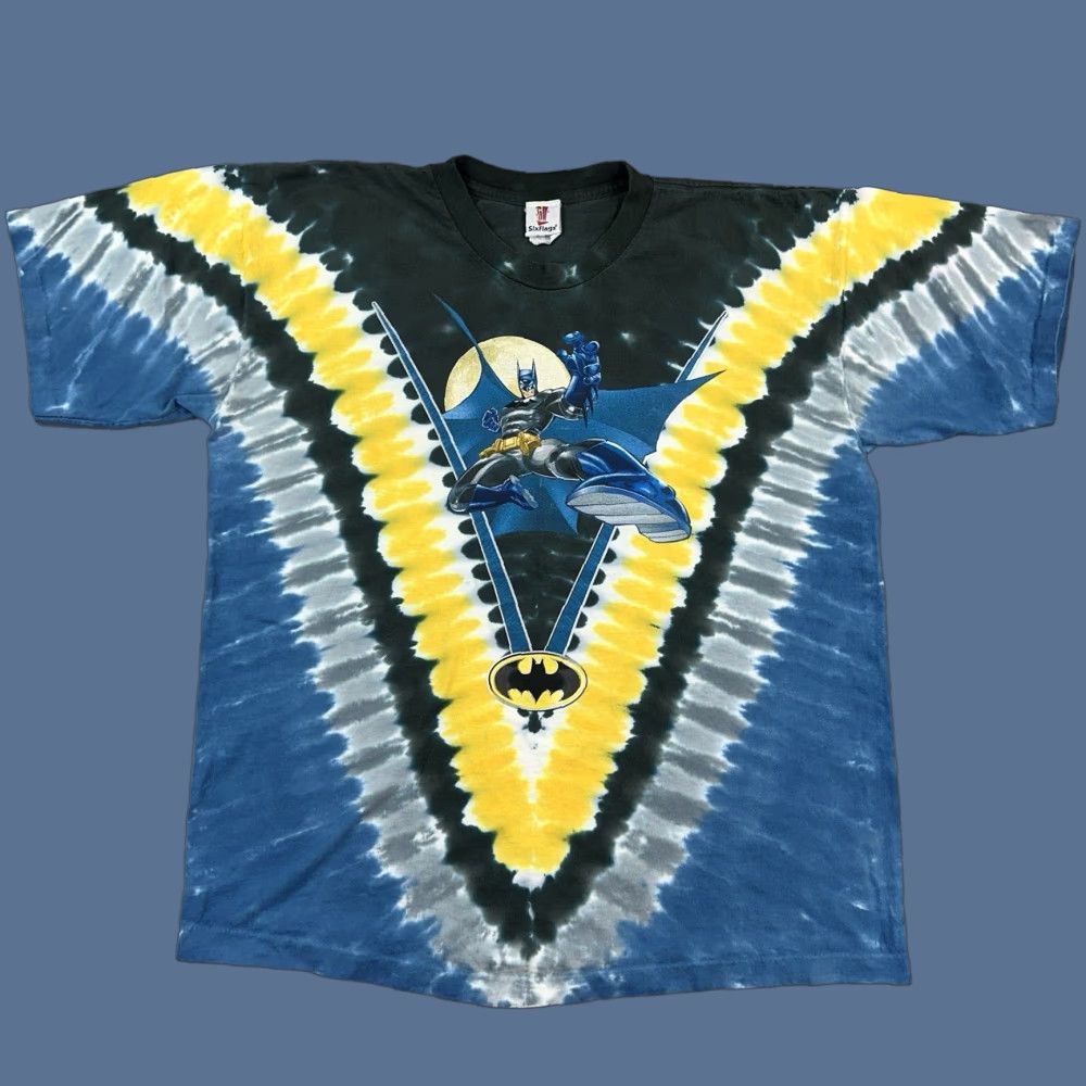 Vintage Vintage Six Flags Batman Shirt Mens XL Tie Dye Single Stitch USA Made 90s Shirt Mens XL Batman Tie Dye USA Made 90s Six Flags Vintage Shirt Size US XL / EU 56 / 4 - 1 Thumbnail