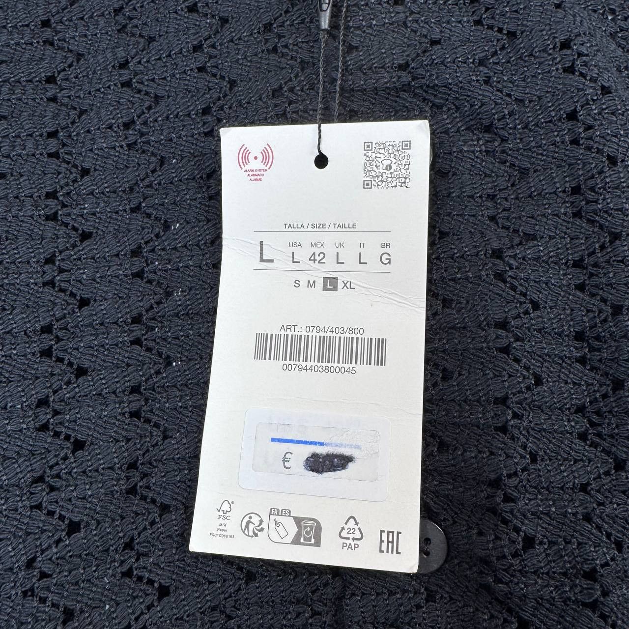 Zara Zara Knit Short Sleeve Shirt Navy Open Knit Mens Size L Size US L / EU 52-54 / 3 - 5 Thumbnail