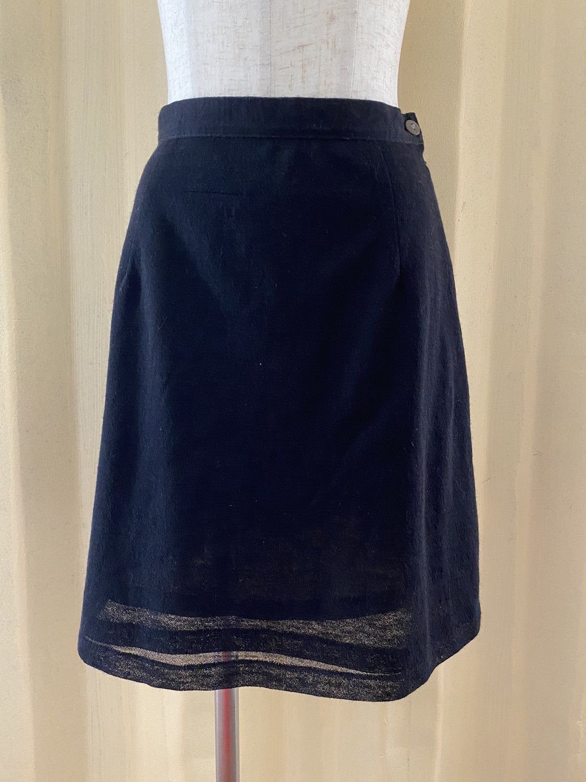 image of Iwish Yohji Yamamoto Skirt in Black, Women's (Size 24)